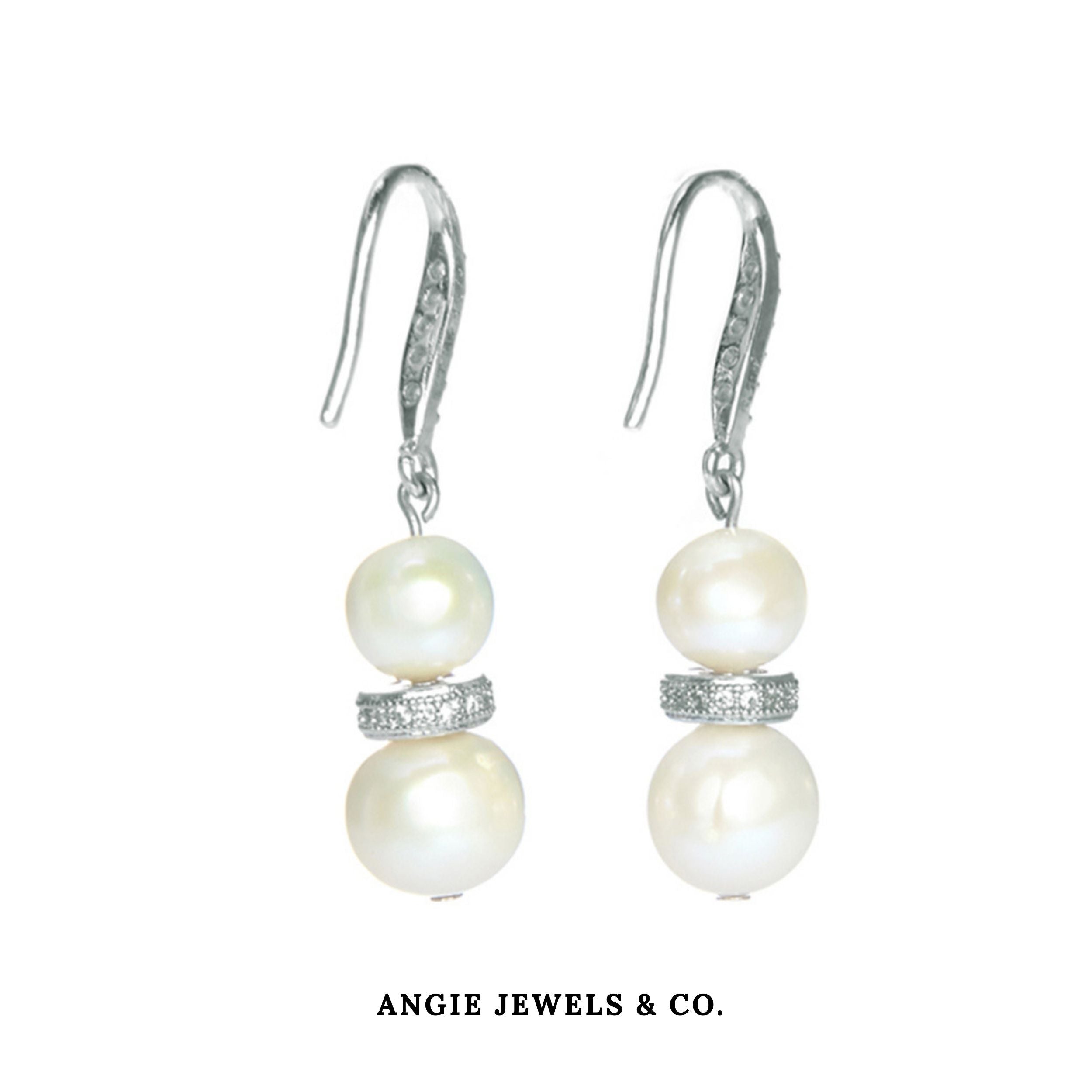 Glam Eugenia Fresh Water Pearl Hook Earrings