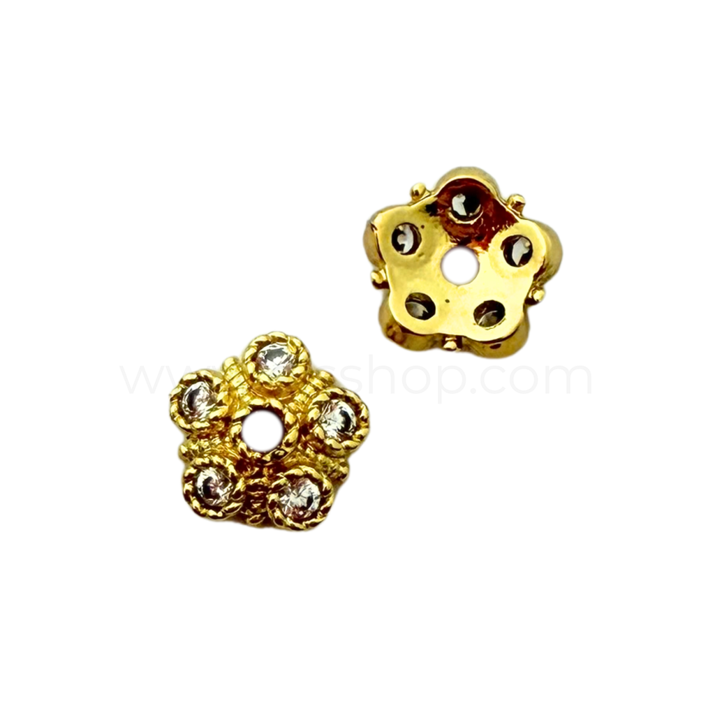 Flower Cap with Zircon 5mm