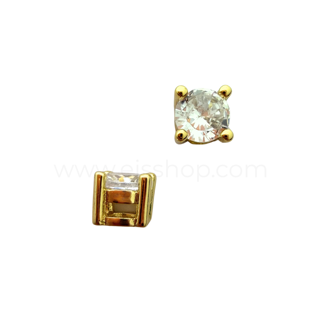 Premium Rhinestone Spacer with Zircon 4mm