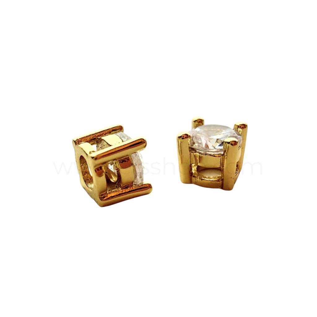 Premium Rhinestone Spacer with Zircon 4mm