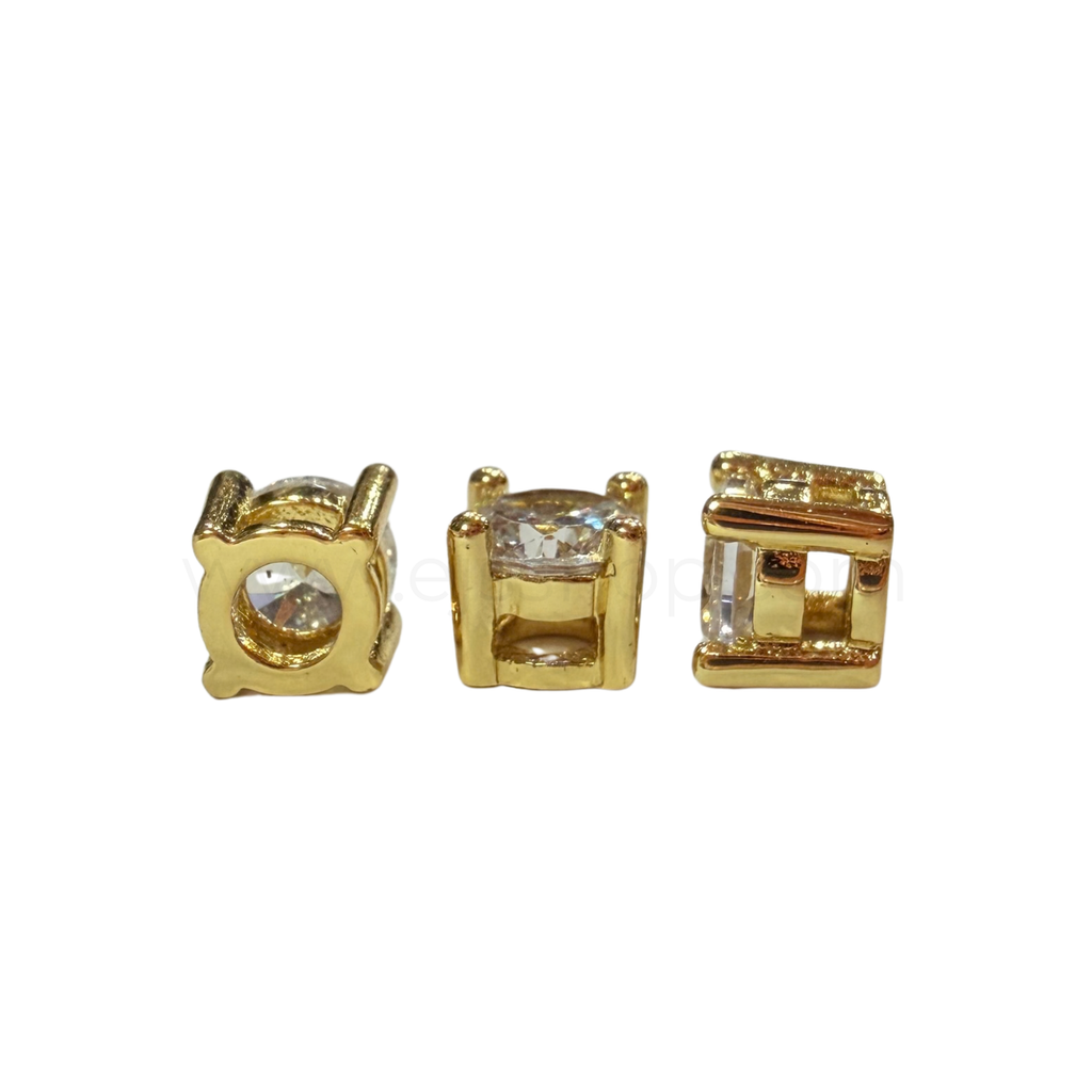 Premium Rhinestone Spacer with Zircon 4mm