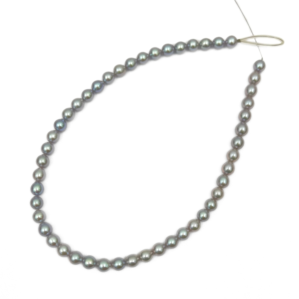 Grey Slight Teardrop 7.5mm - 8.5mm Grade A Freshwater Pearls