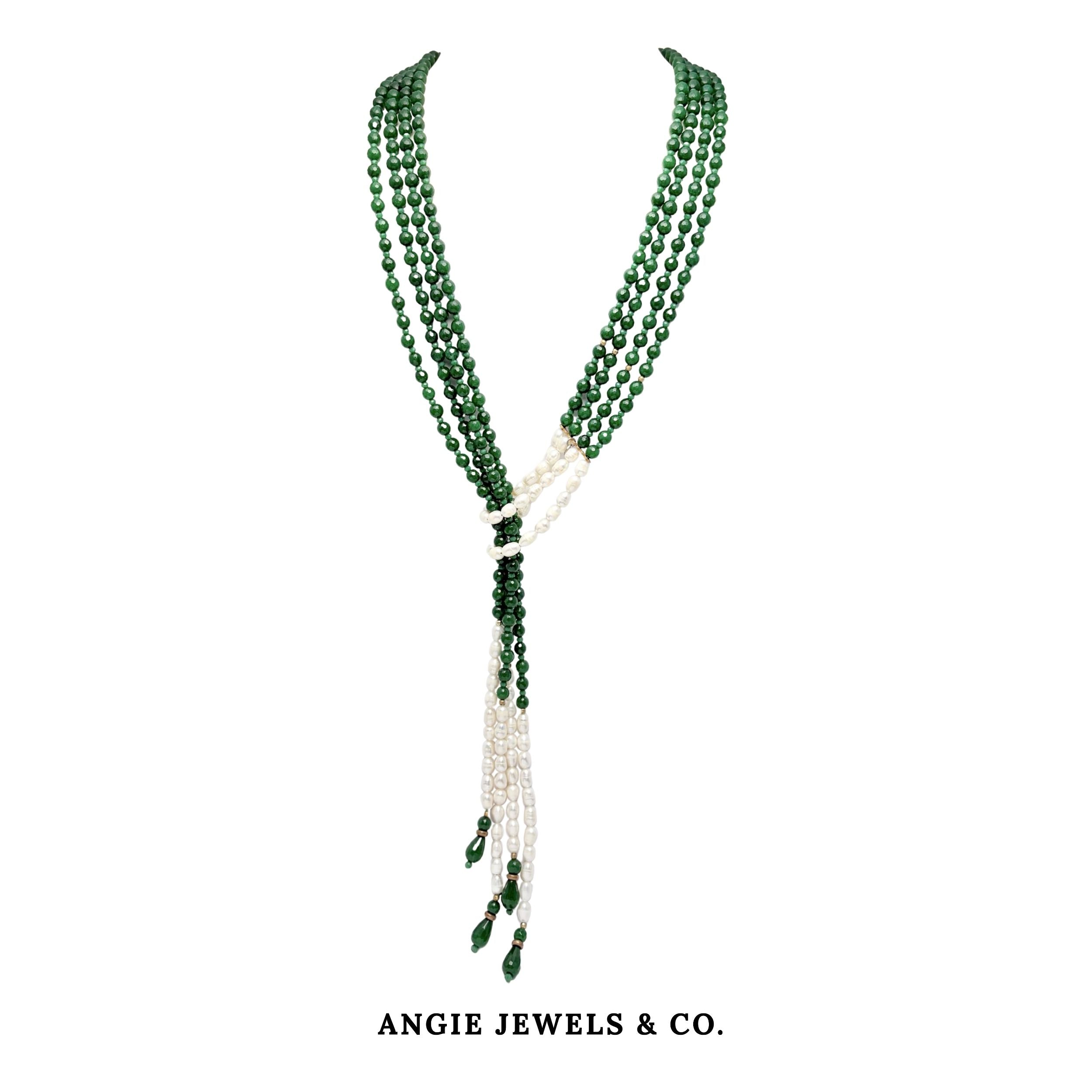 Harriett Green Agate and Freshwater Pearl Necklace