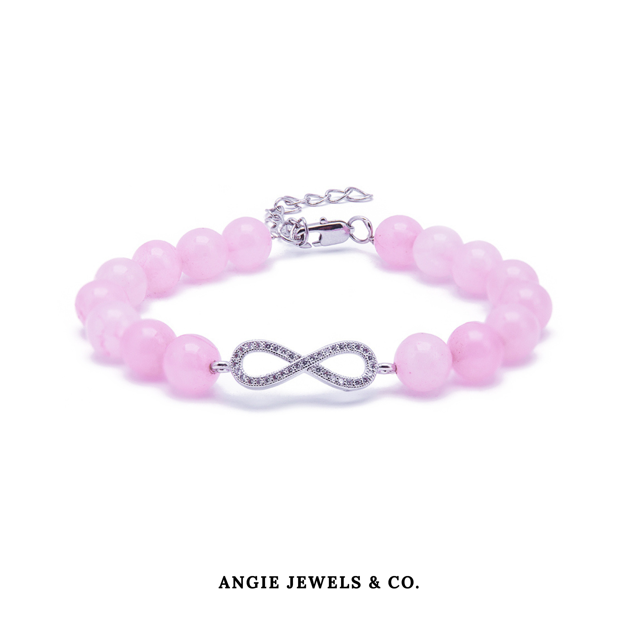 Infinity Rose Quartz Bracelet