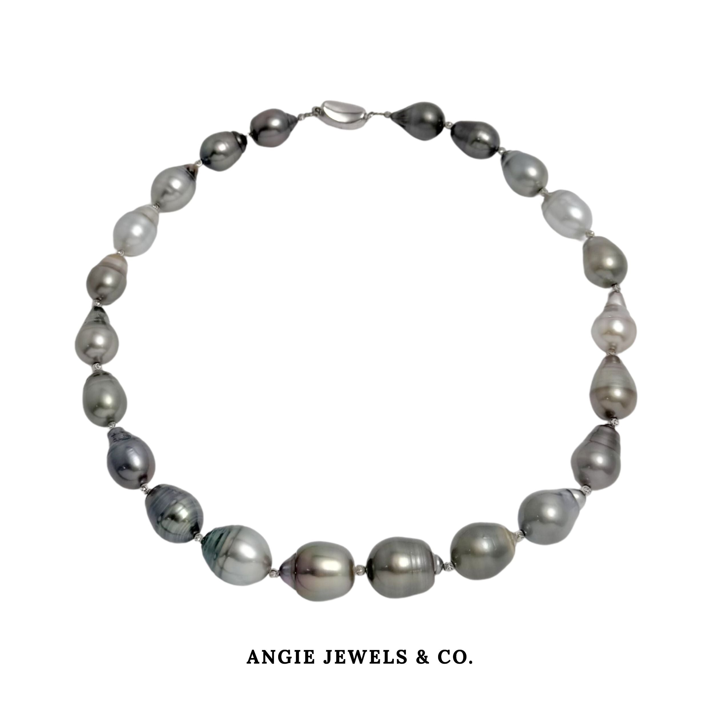 Remeo Tahitian Pearl Necklace with 14k White Gold Ball