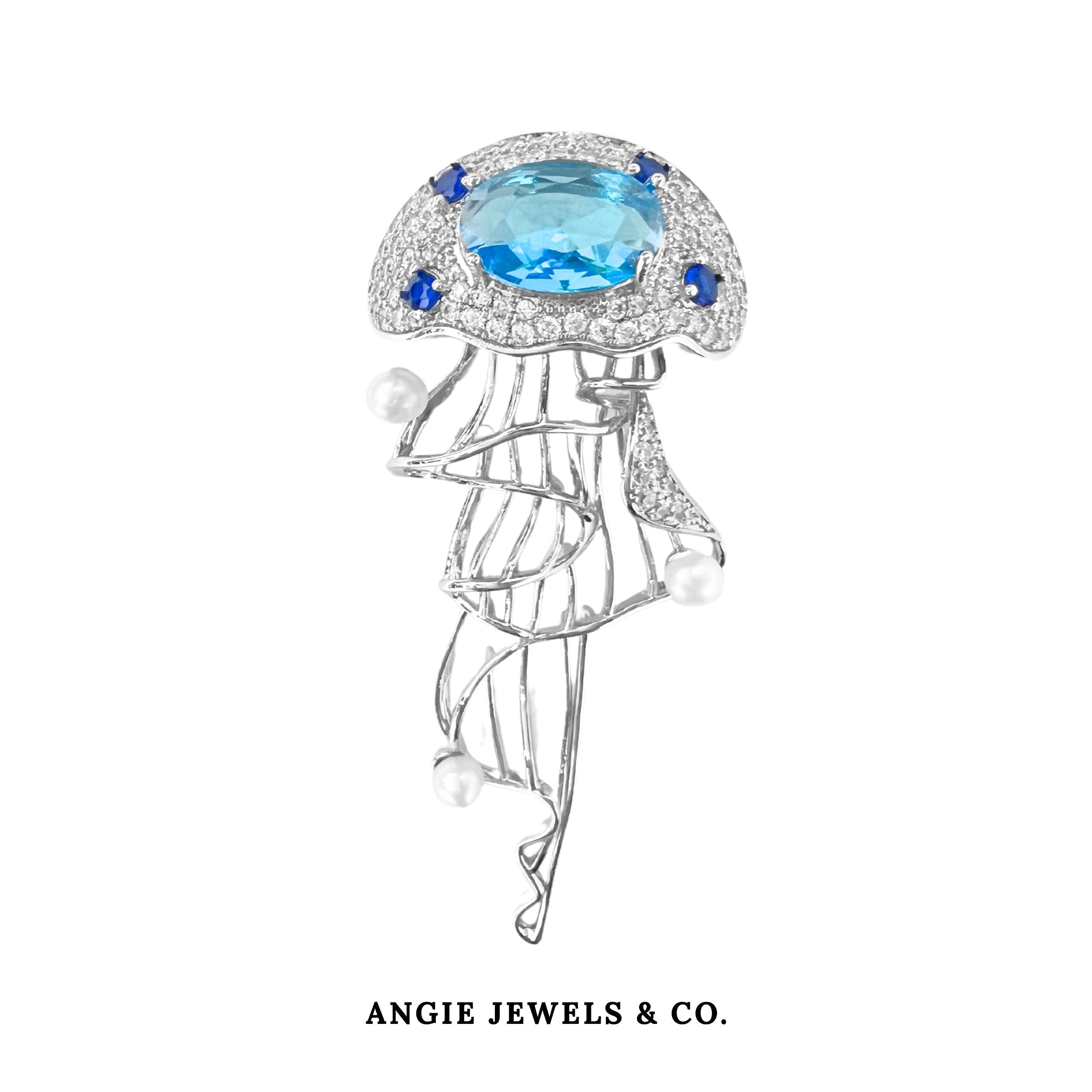 Jellyfish Brooch with FWPearls RM188