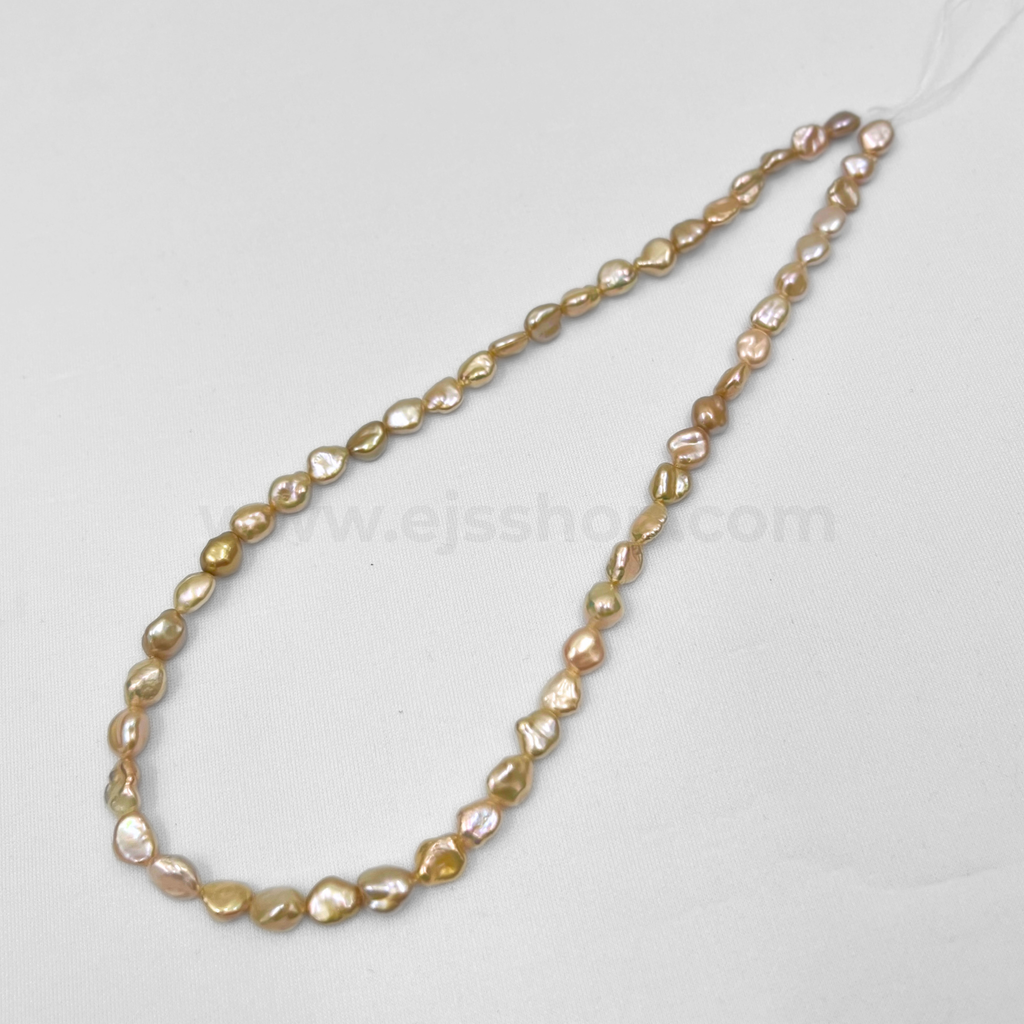 Keshi Pastel Peach 6mm - 7mm Freshwater Pearls