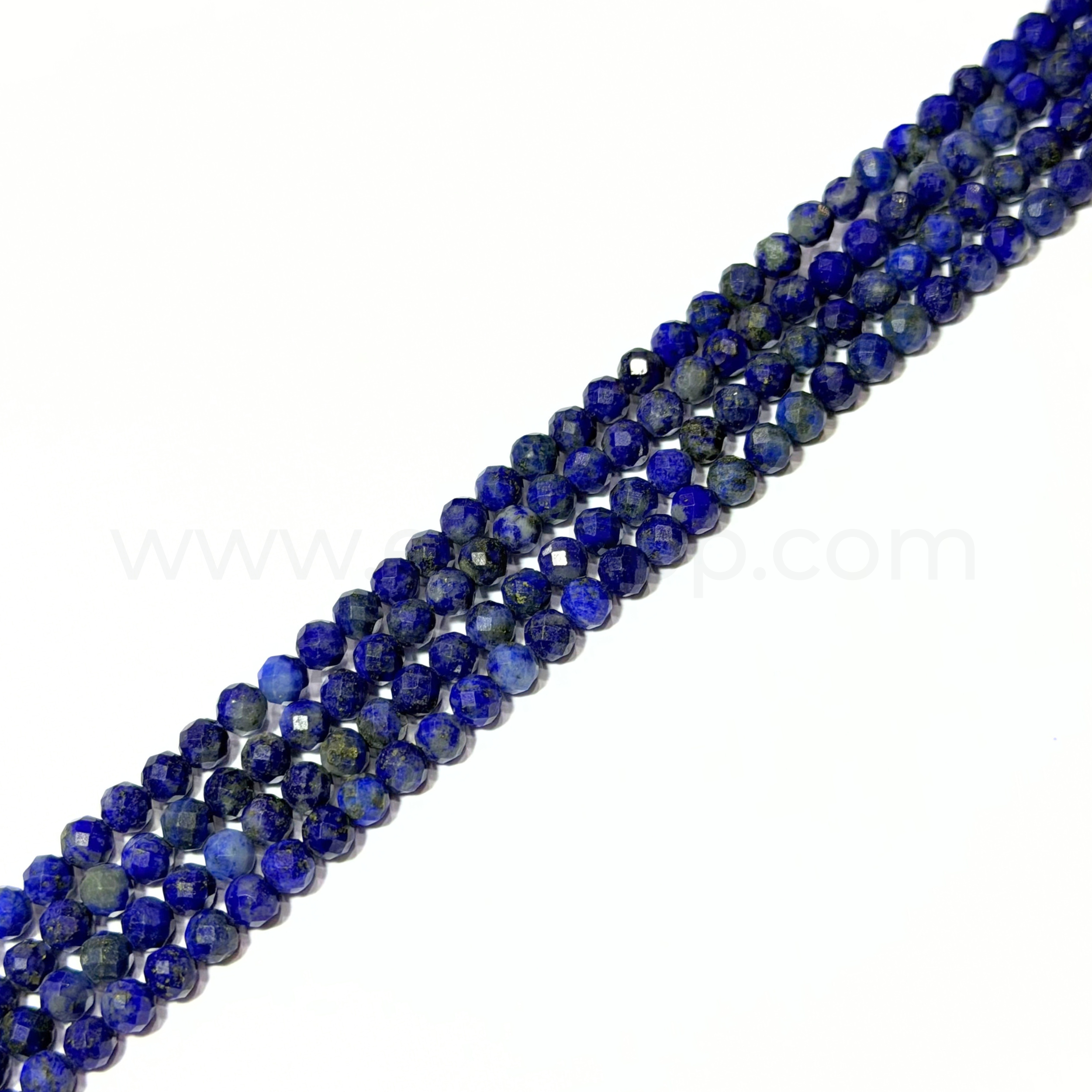 Round Faceted Lapis 4mm