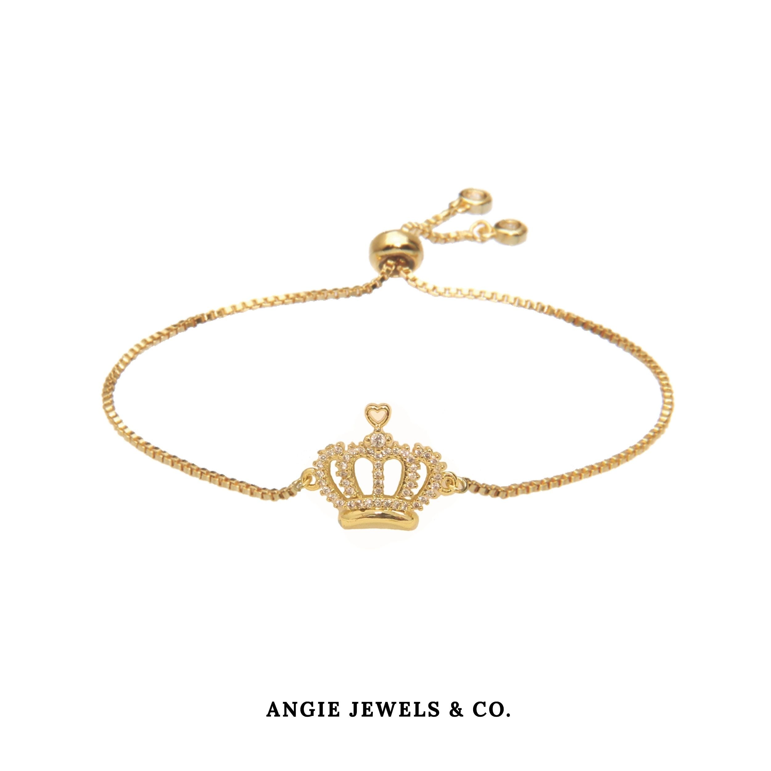 Luna Golden Crown Adjustable Bracelet