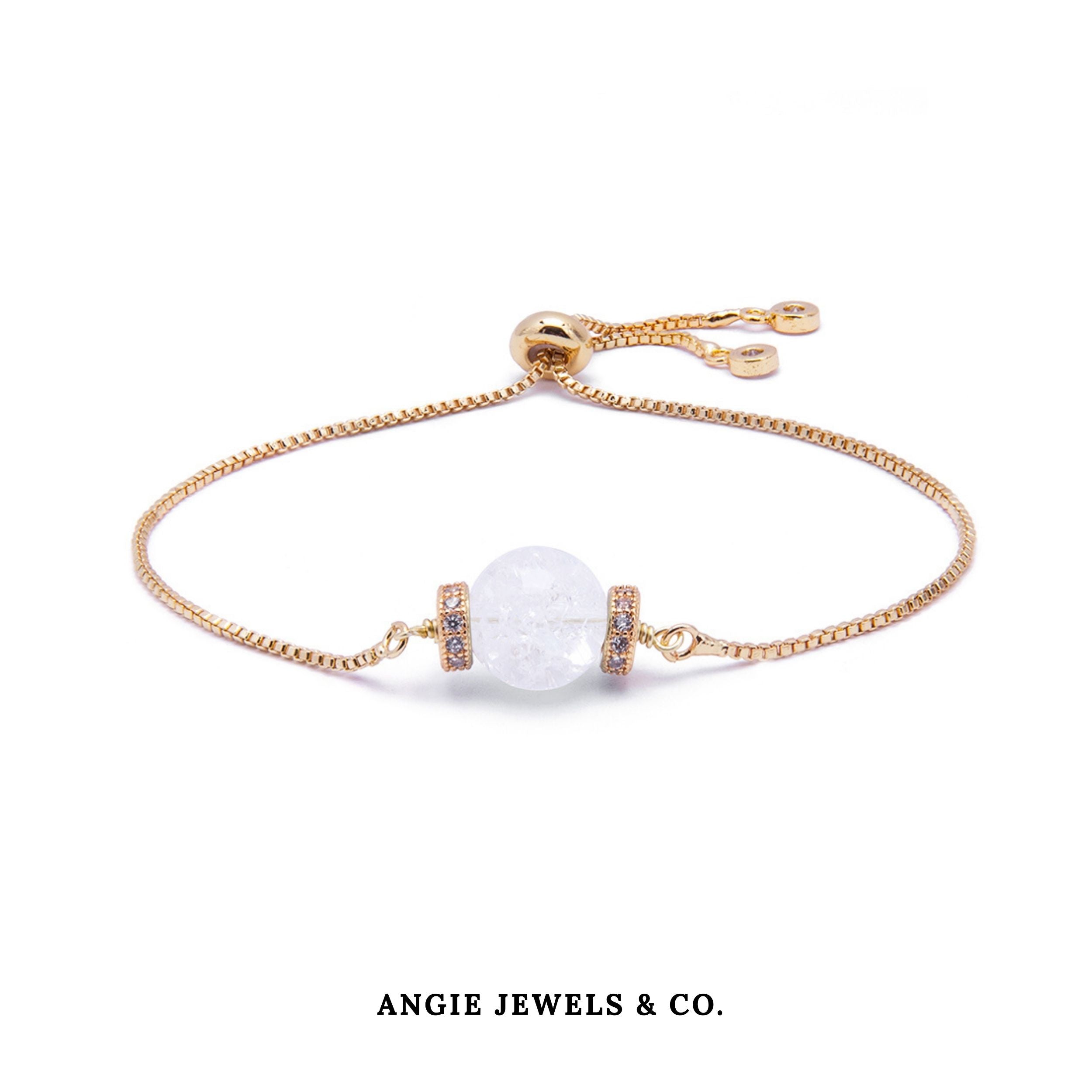Luna Golden Snow Quartz Adjustable Bracelet