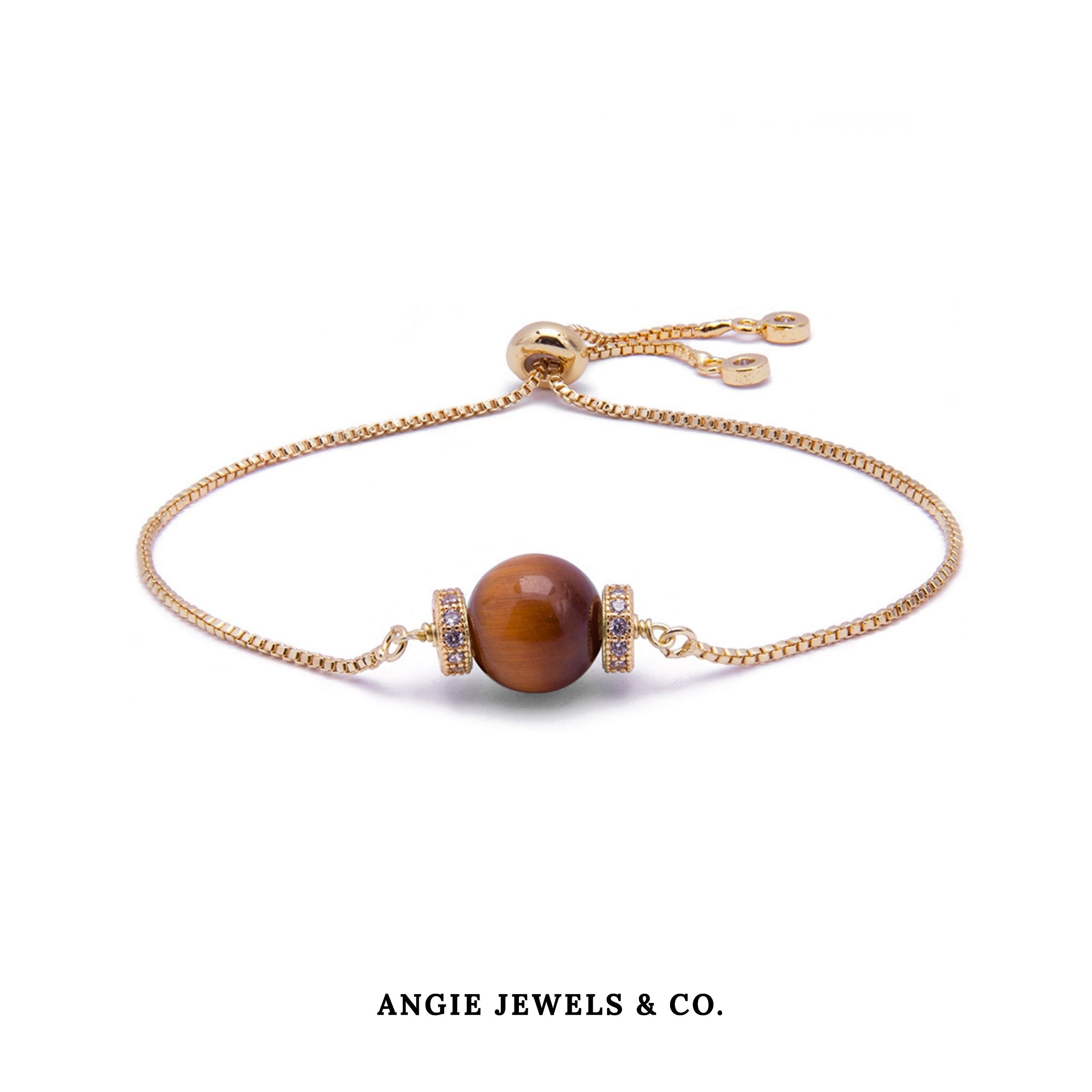 Luna Golden Tiger Eye Adjustable Bracelet
