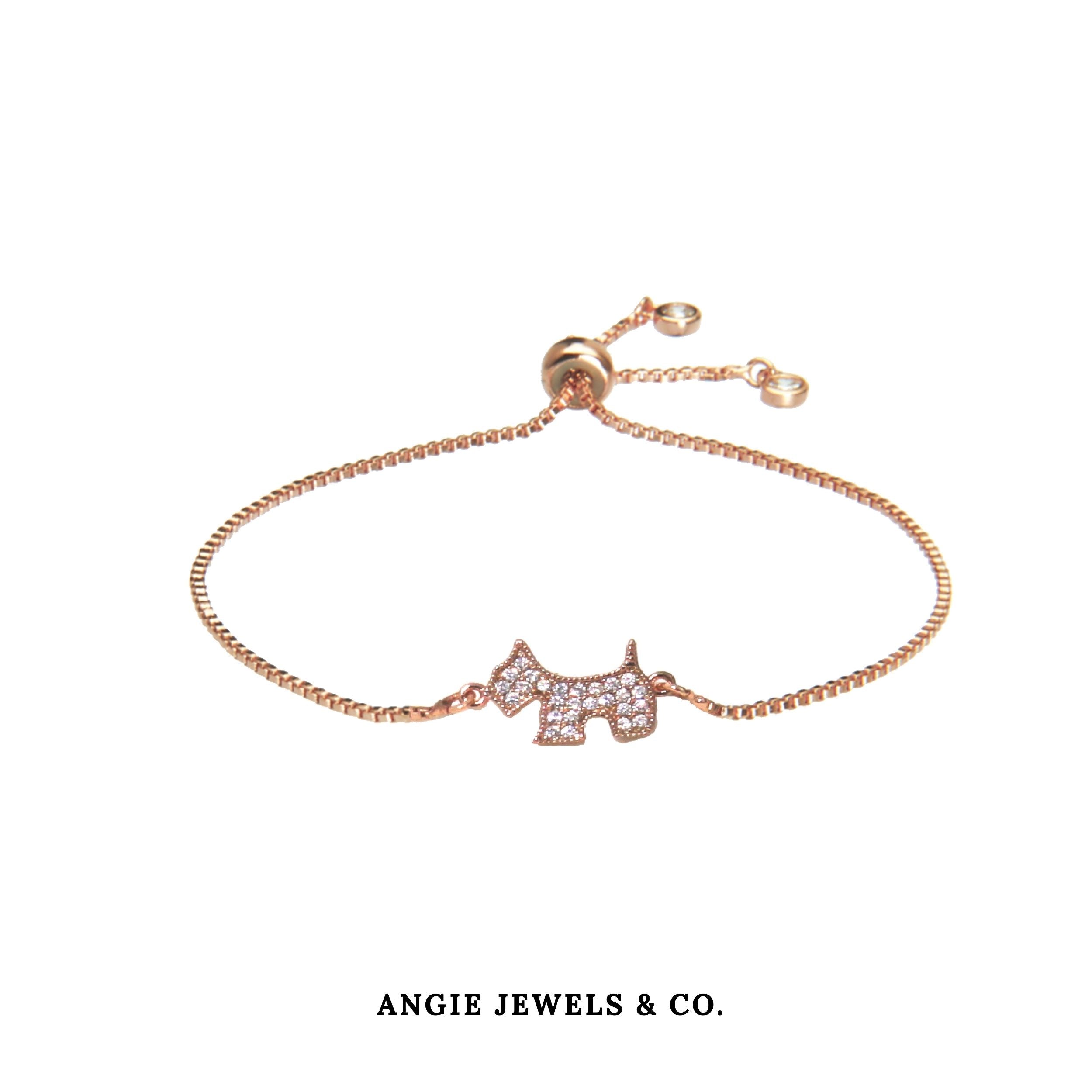 Luna Puppy Rose Gold Adjustable Bracelet
