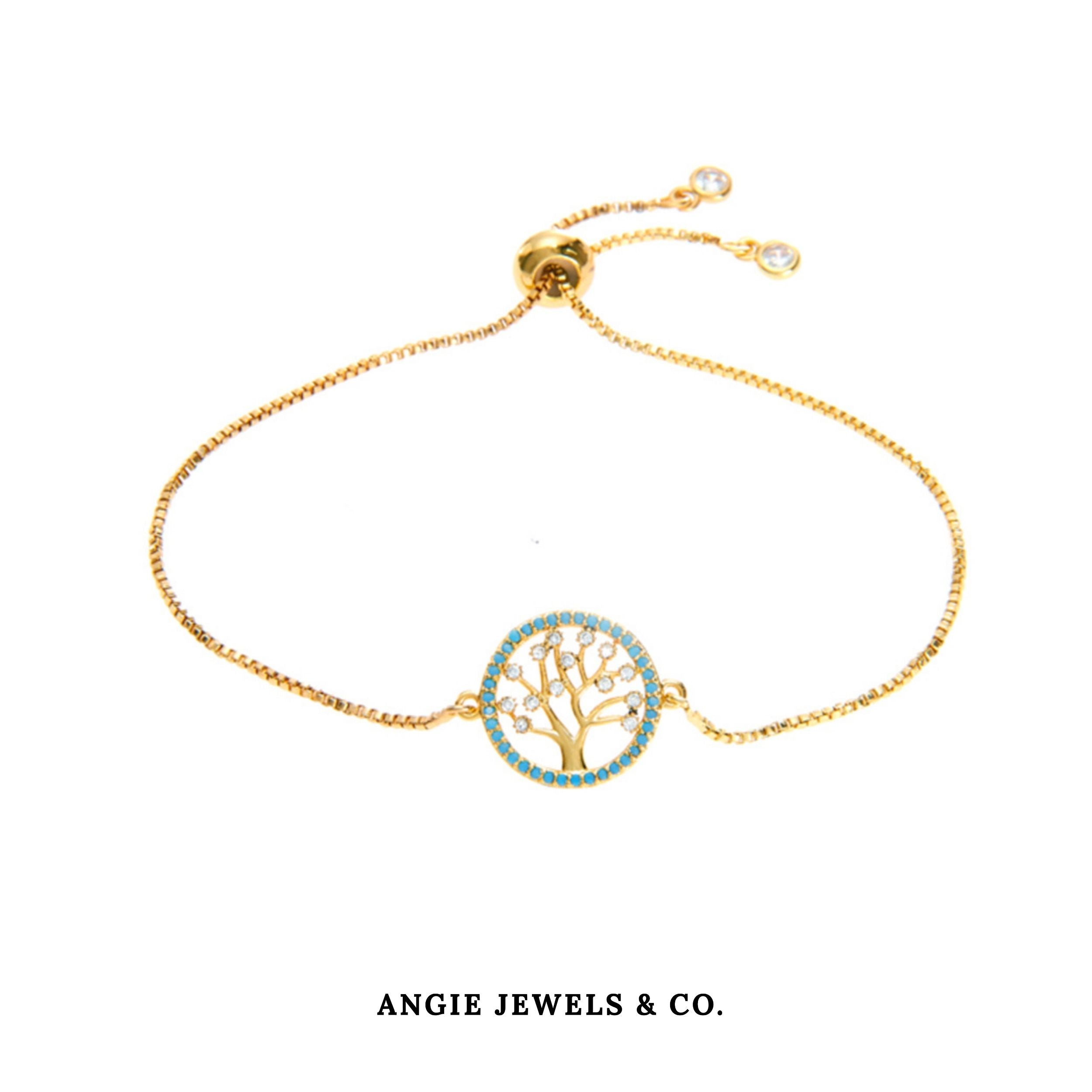 Luna Tree Of Life Gold Adjustable Chain Bracelet