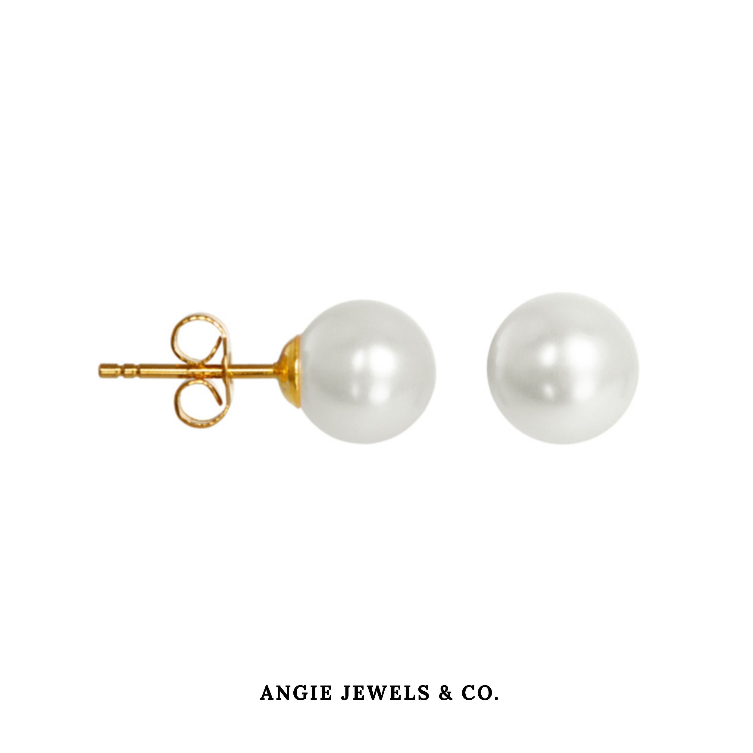Lydia Swarovski Crystal Pearl Gold Earring
