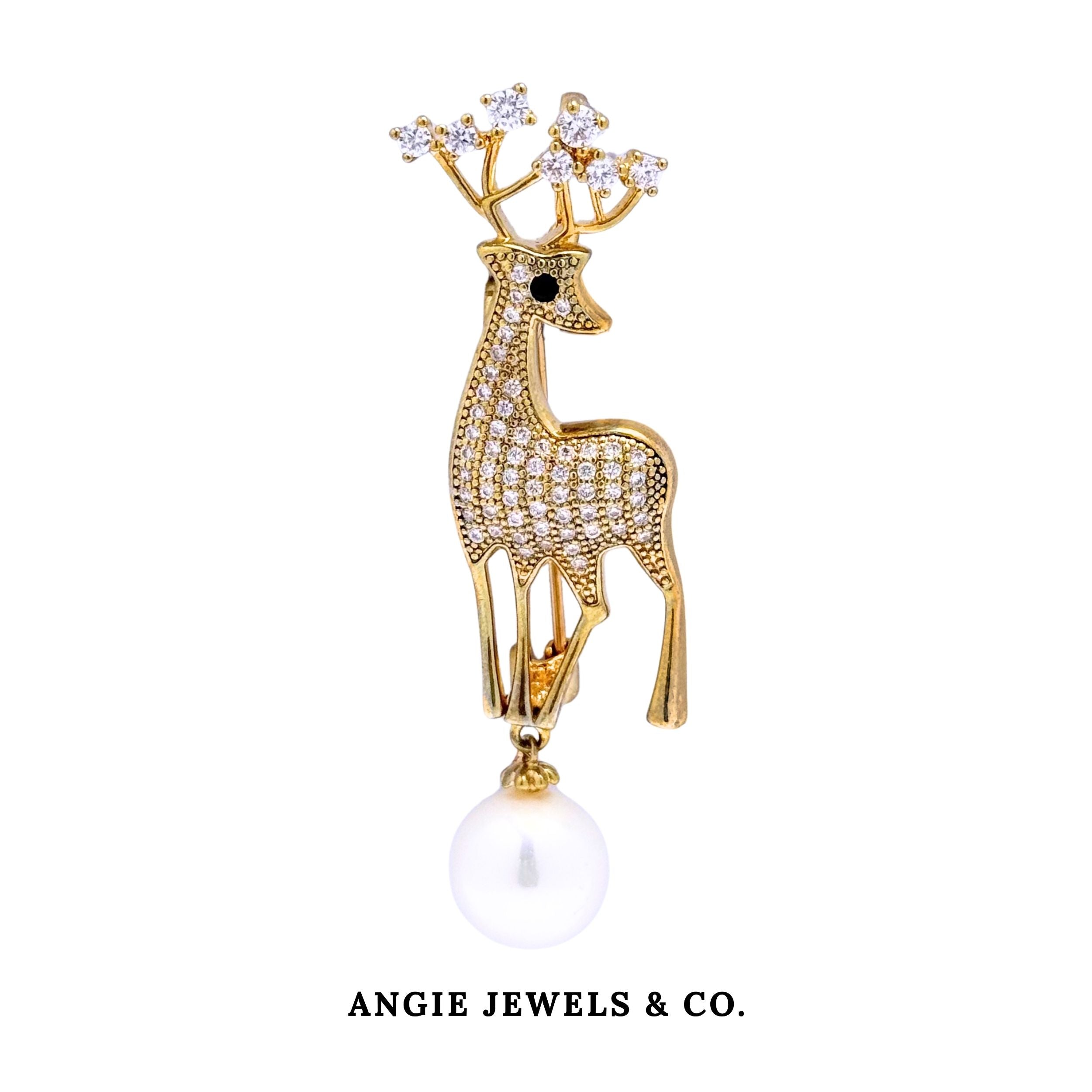 Majestic Sika Deer (small) Brooch