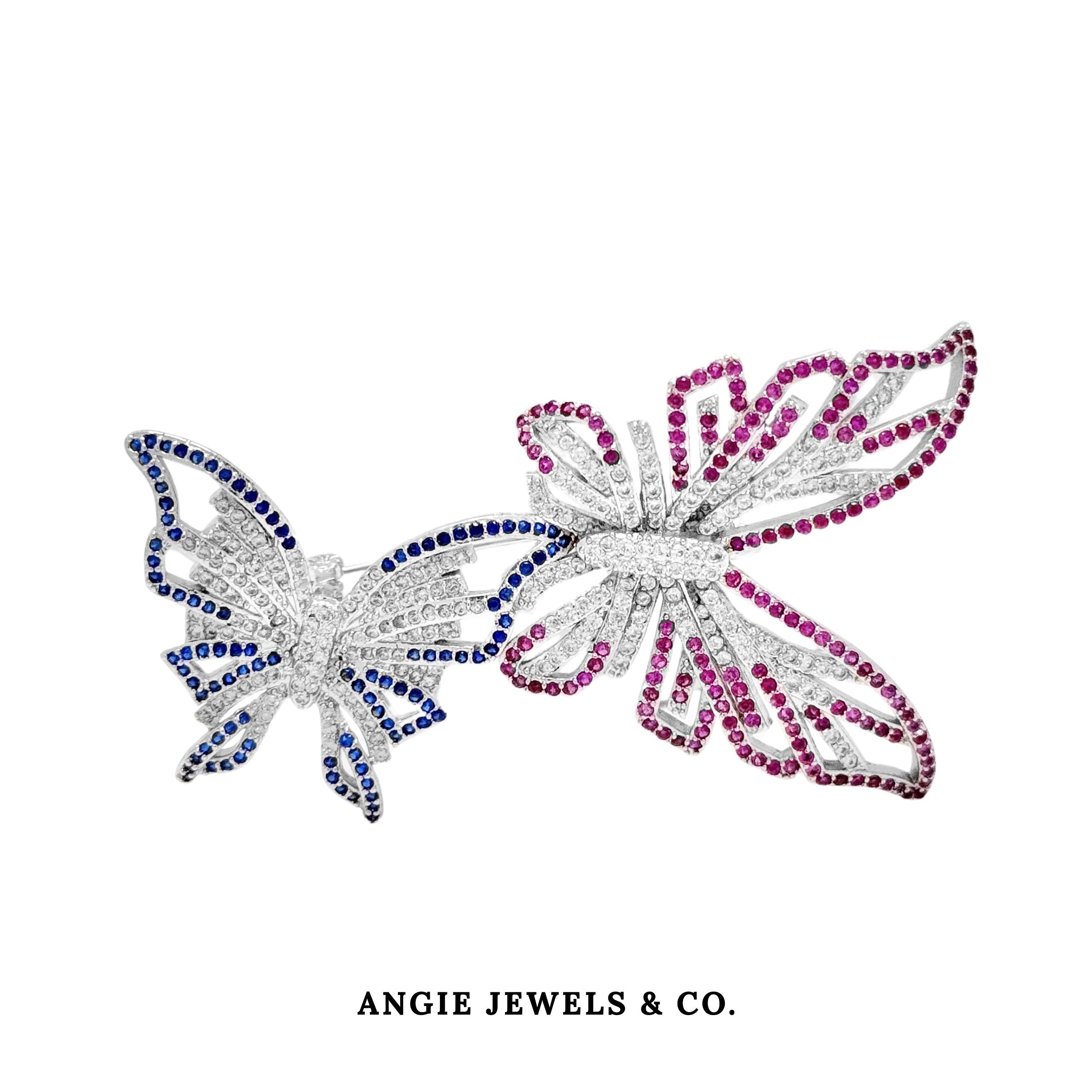 Marcasite Palpa Butterfly Brooch