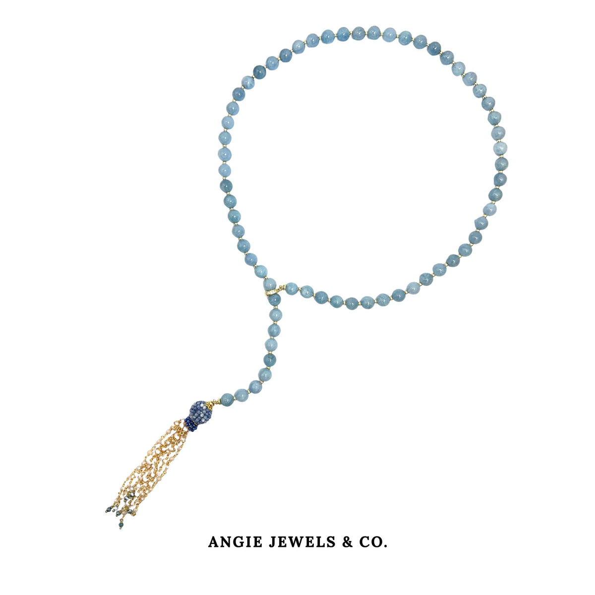 Moana Hyoid Necklace with Blue Quartz in S925