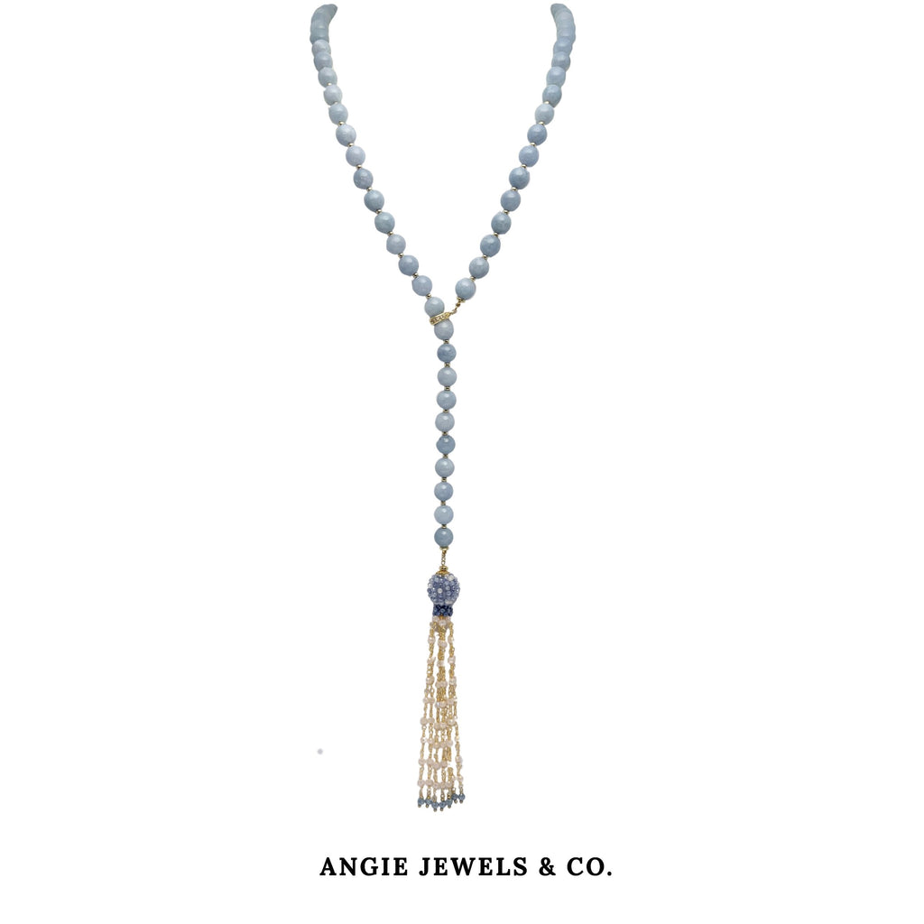 Moana Hyoid Necklace with Blue Quartz in S925