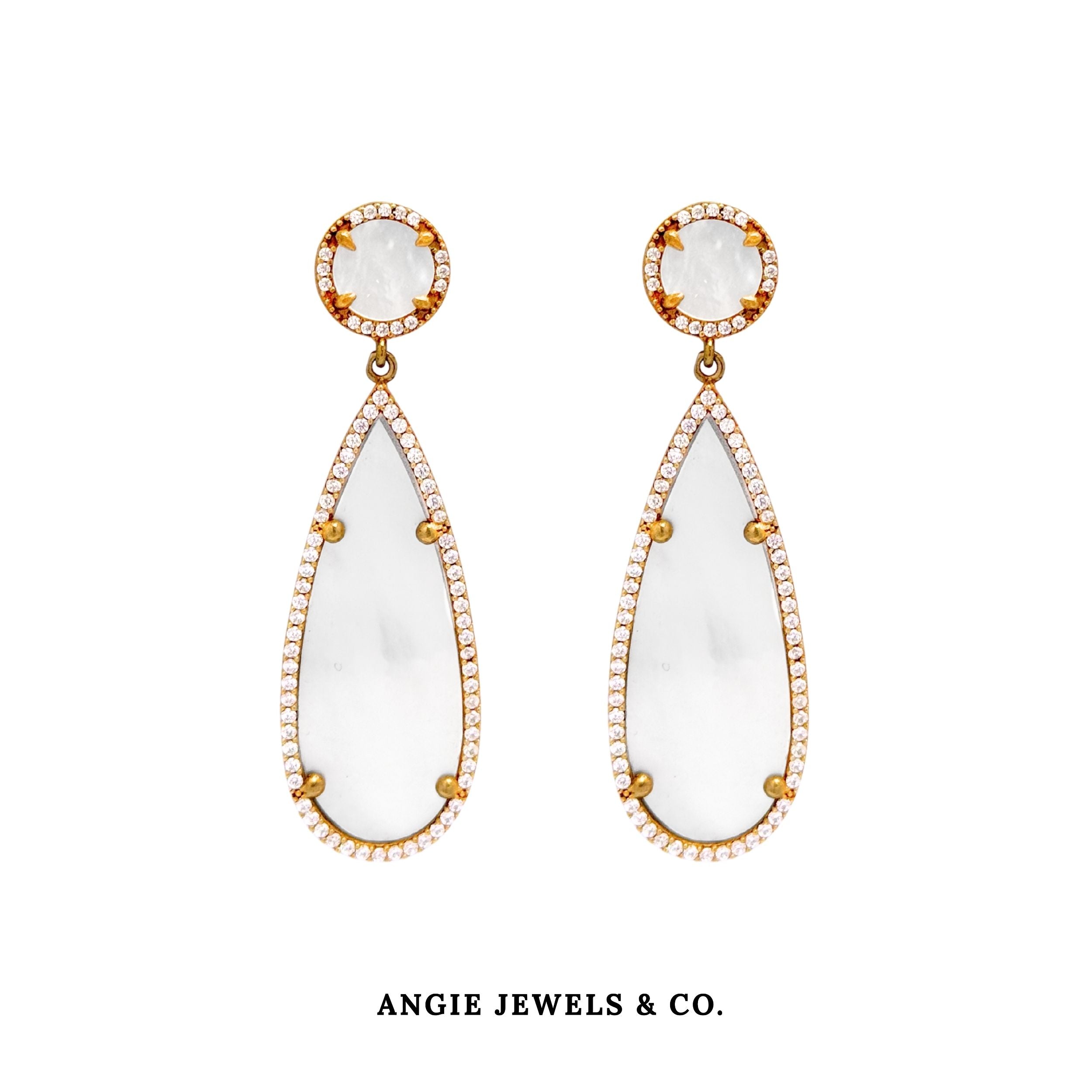 Mother of Pearl Pear Drop Earring