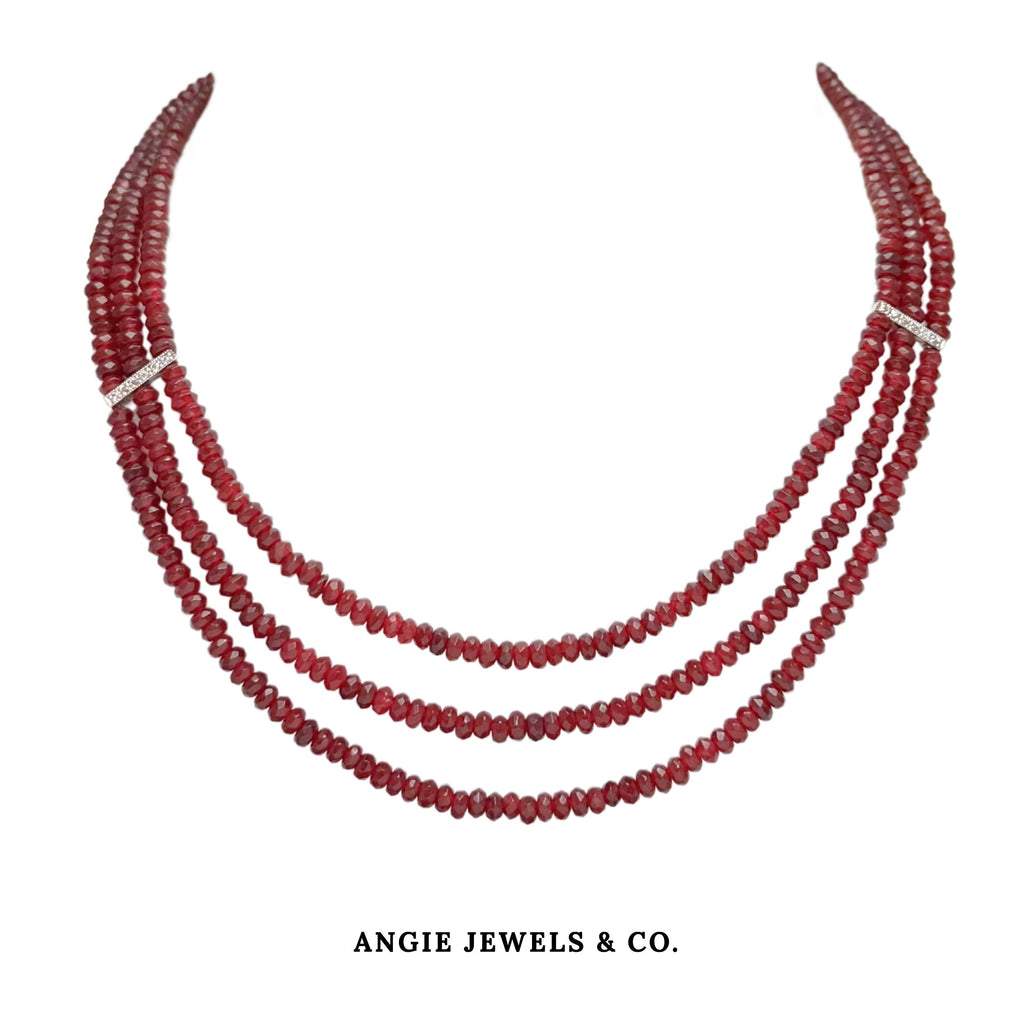 Ruby Multi-Strand Statement Necklace