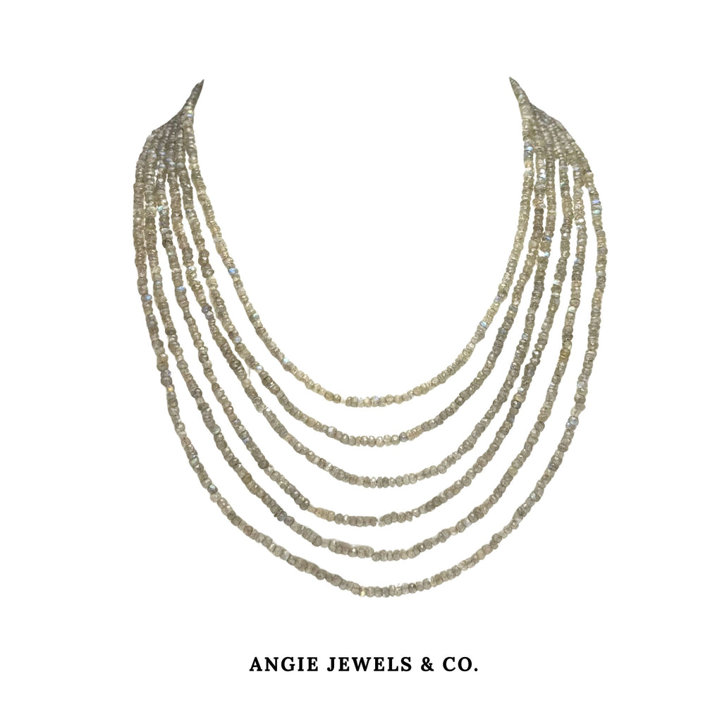 Strata 6 Layer Labradorite Necklace