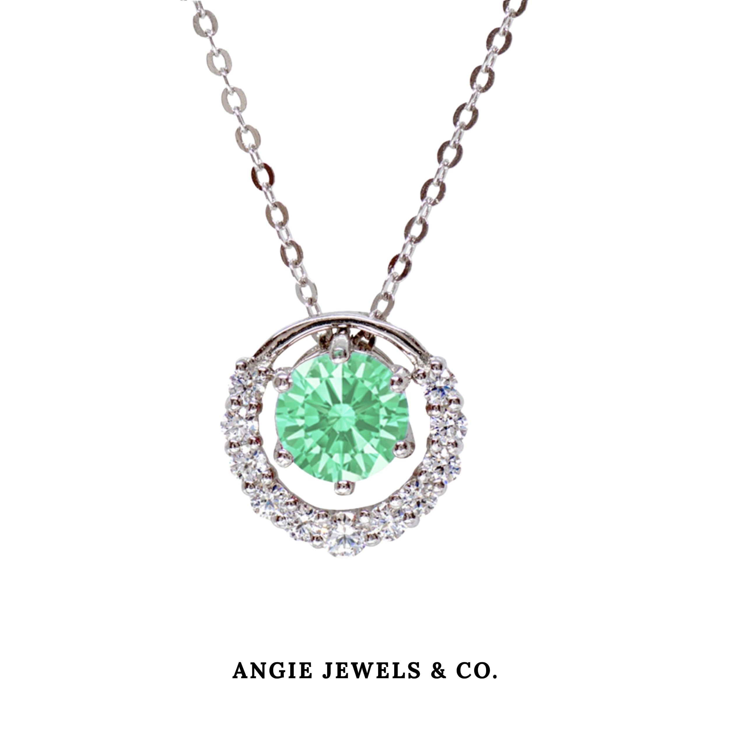 Multiway Fancy Green Pendant Necklace Premium
