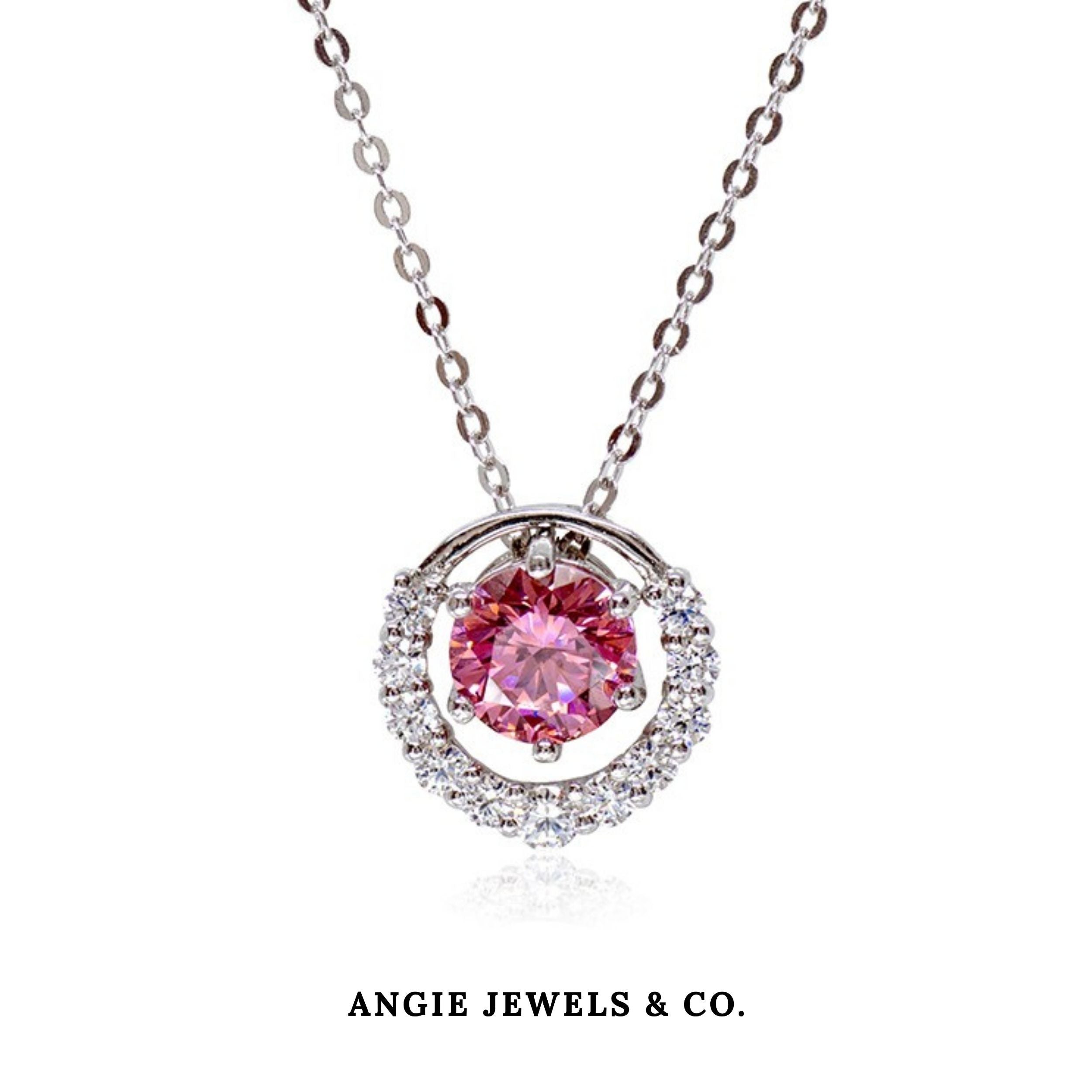 Multiway Fancy Pink Pendant Necklace Premium