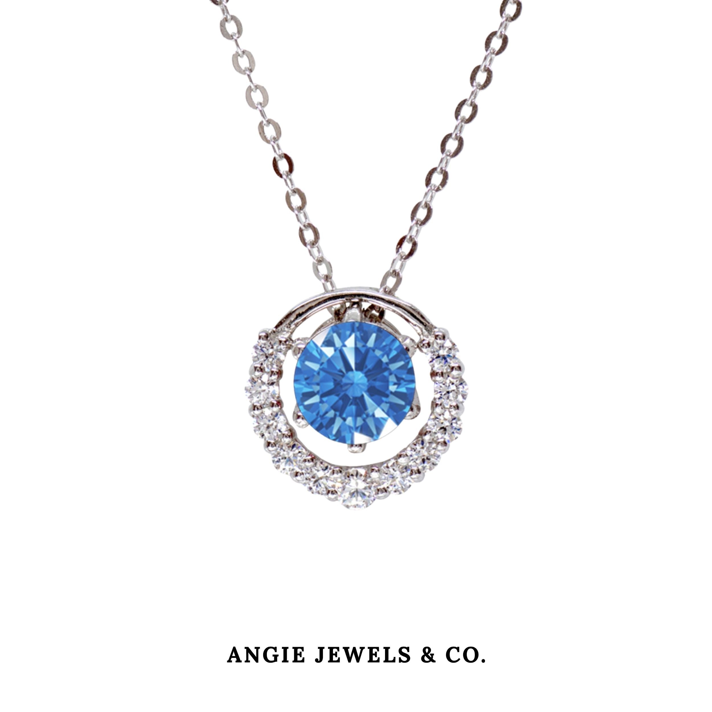 Multiway Fancy Blue Pendant Necklace Premium