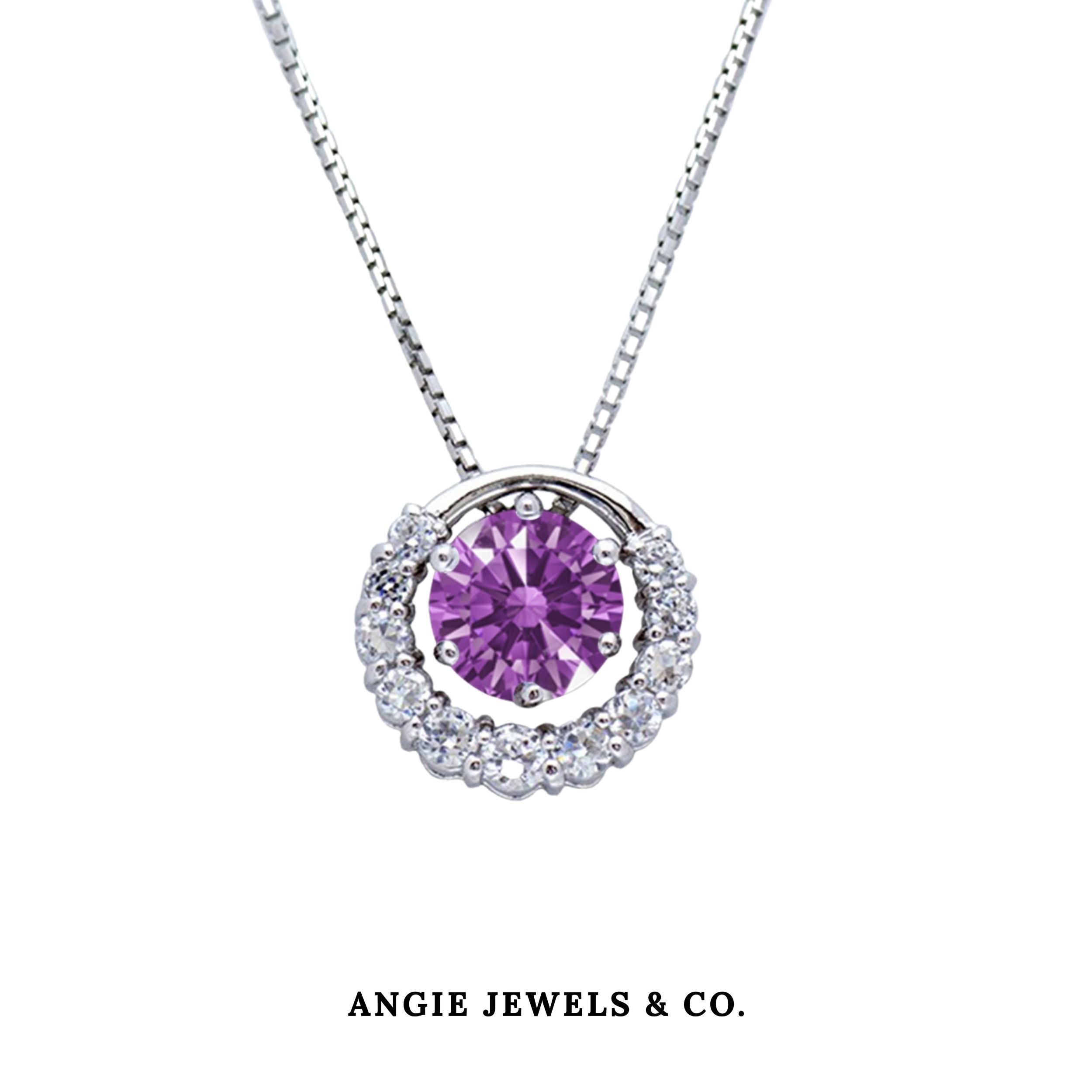 Multiway Fancy Purple Pendant Necklace Premium