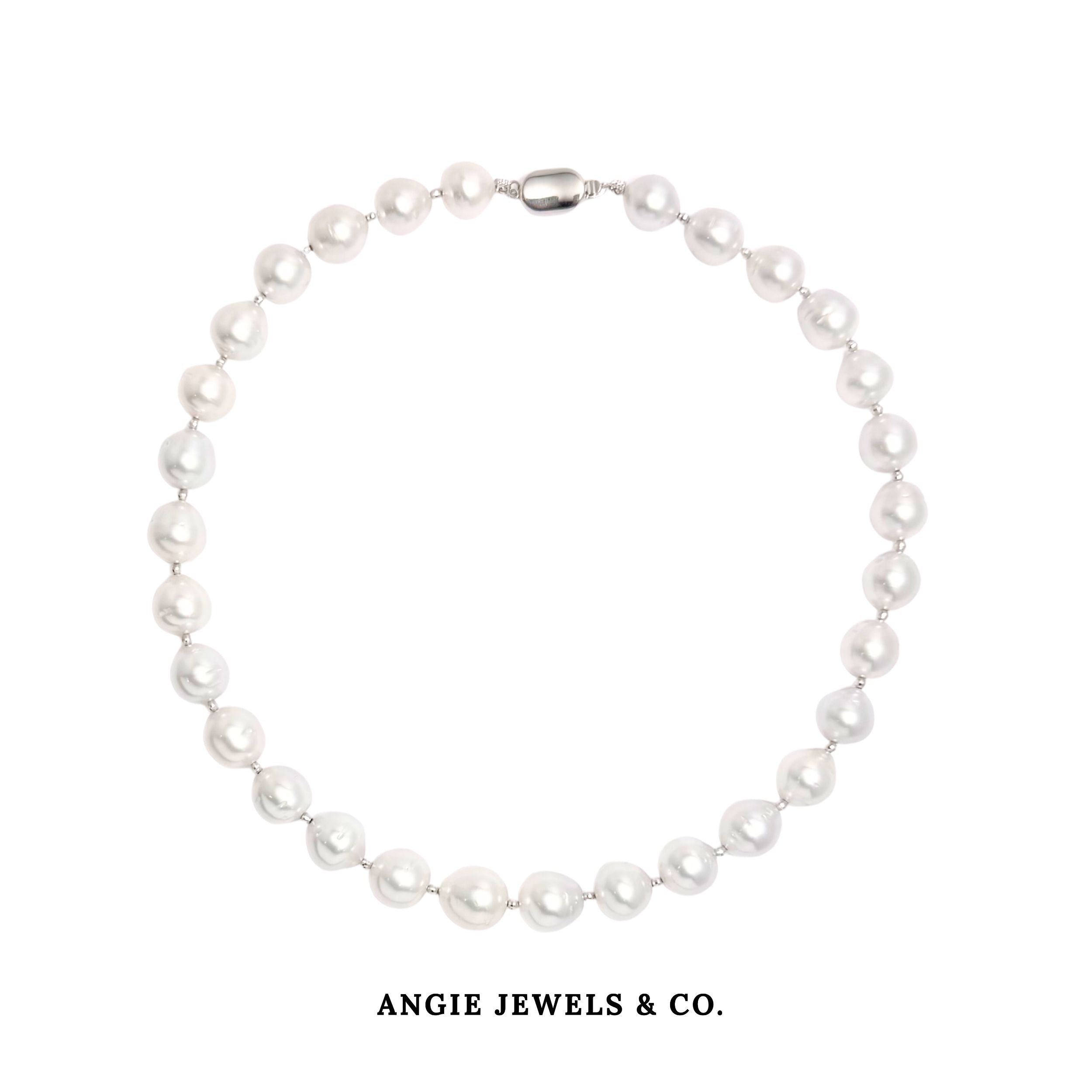 Natelie South Sea Pearl Necklace with 14k White Gold Ball