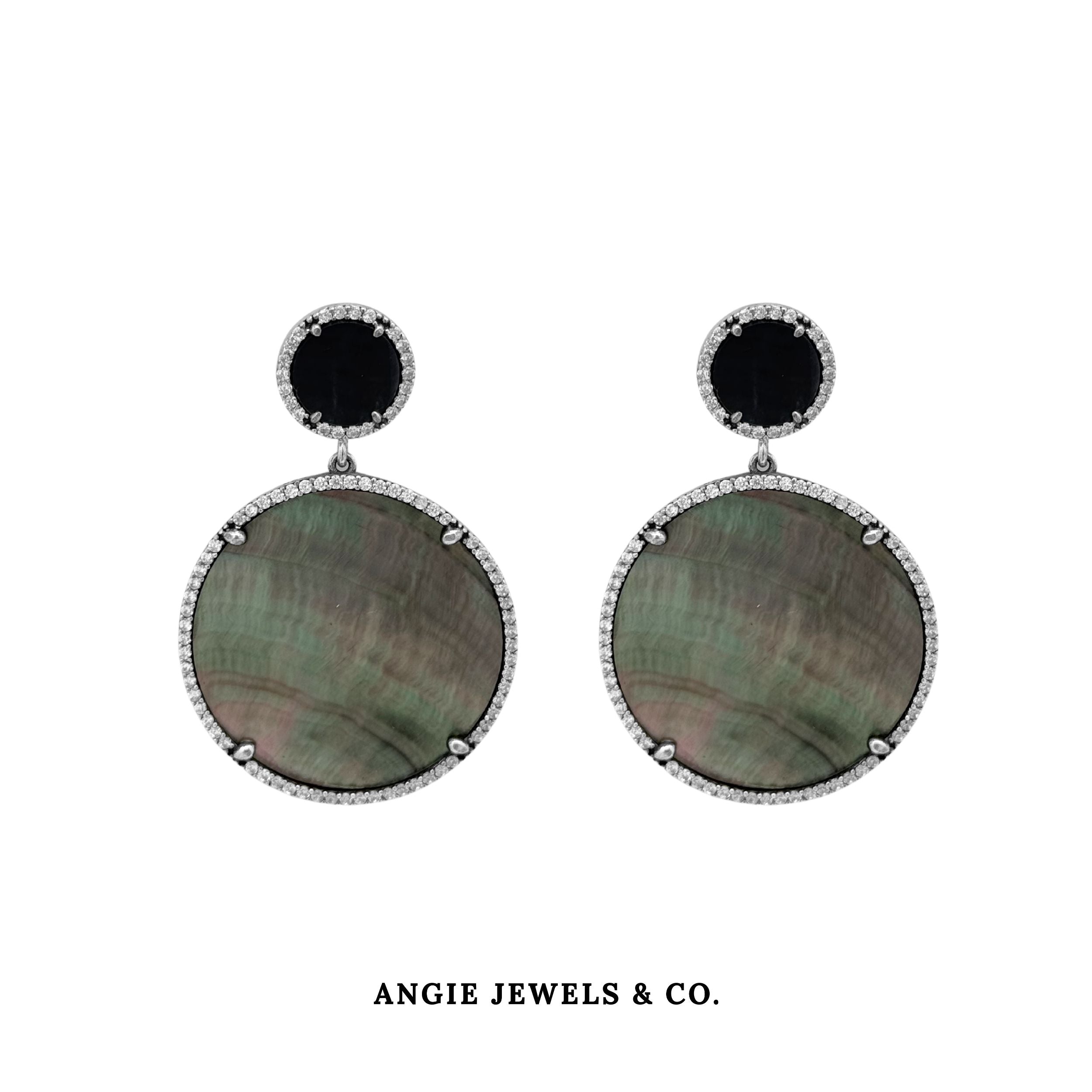 dark iridescent mother of shell round pearl