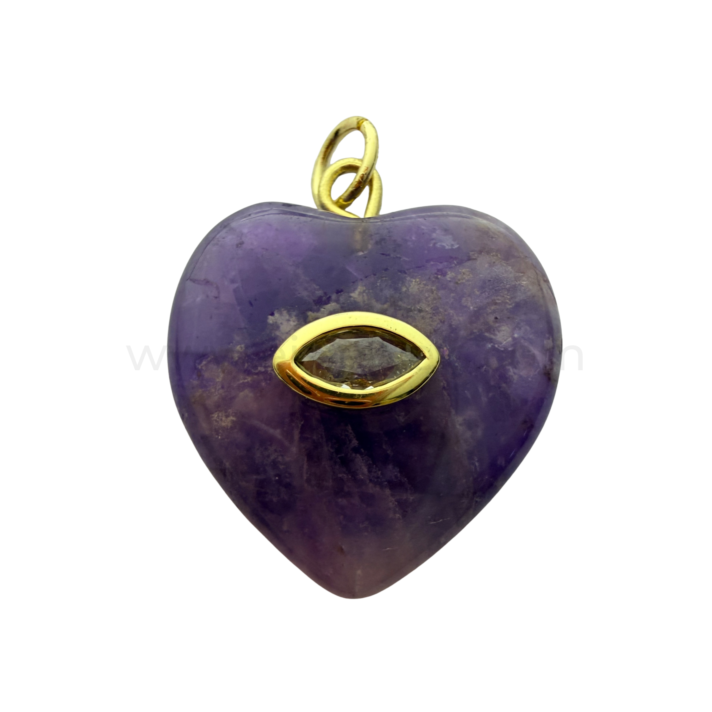Nua Crystal Pendant Amethyst Heart Shape 20mmx20mm