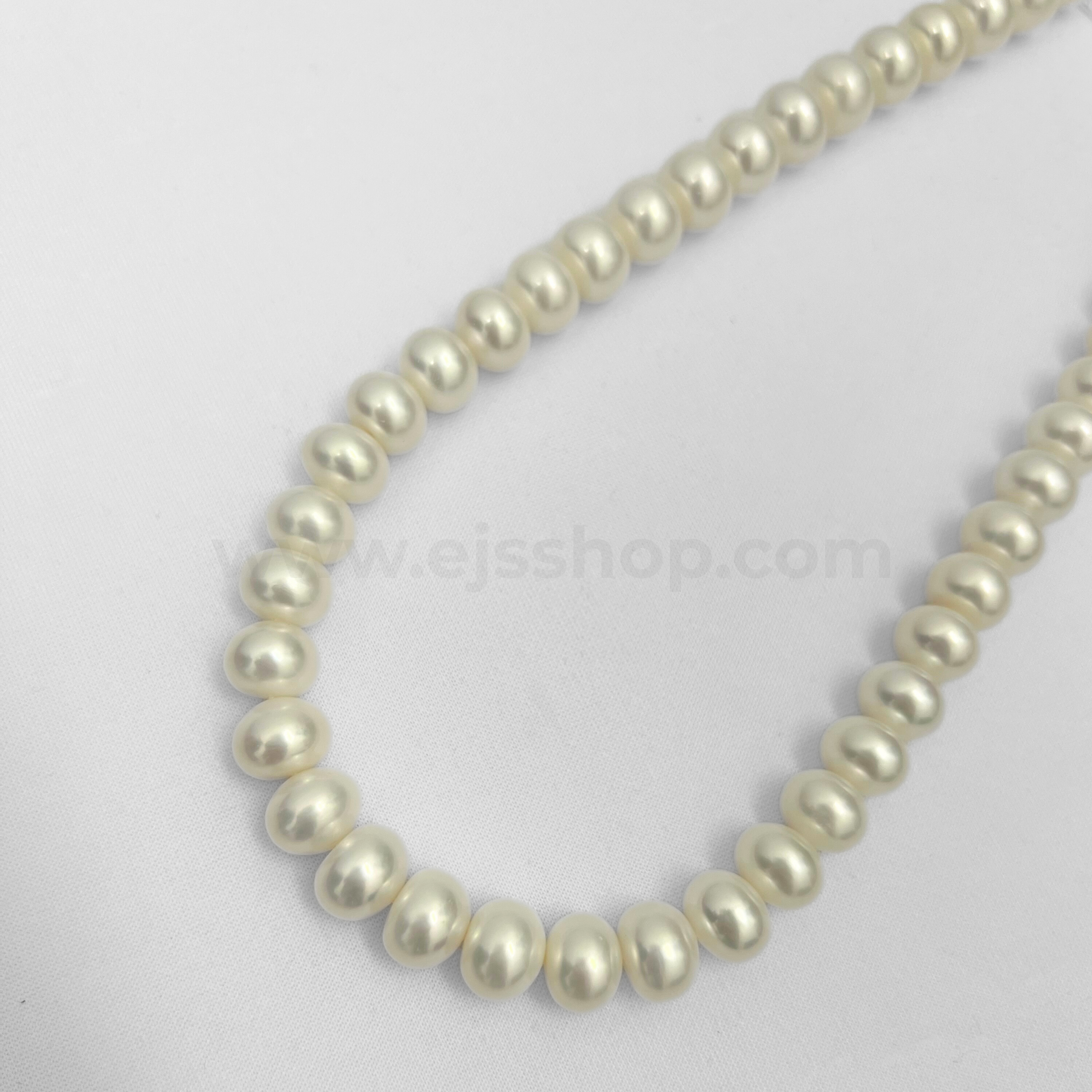 Ooblong White 11mm -12mm Grade AA Freshwater Pearls - 2030