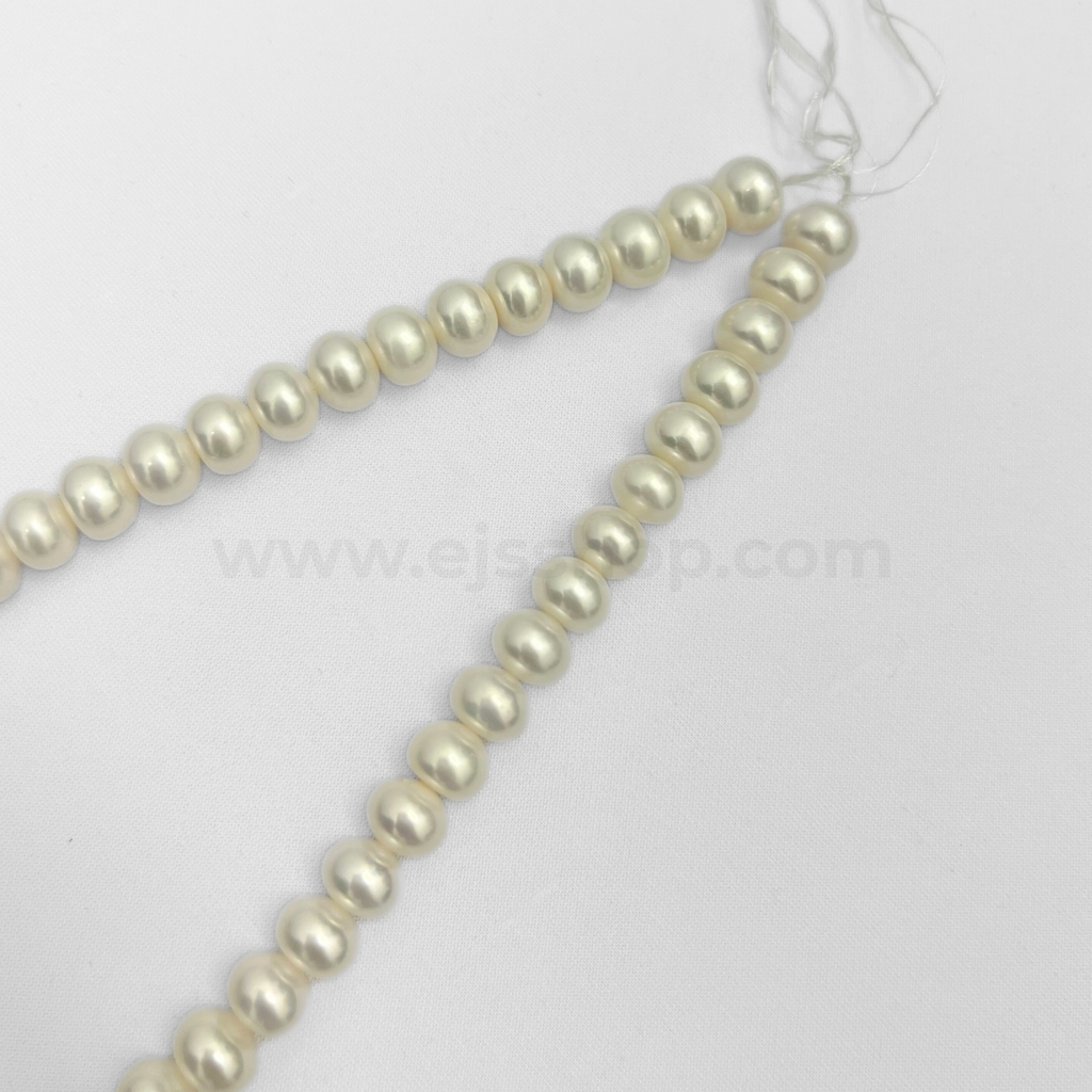 Ooblong White 11mm -12mm Grade AA Freshwater Pearls - 2030