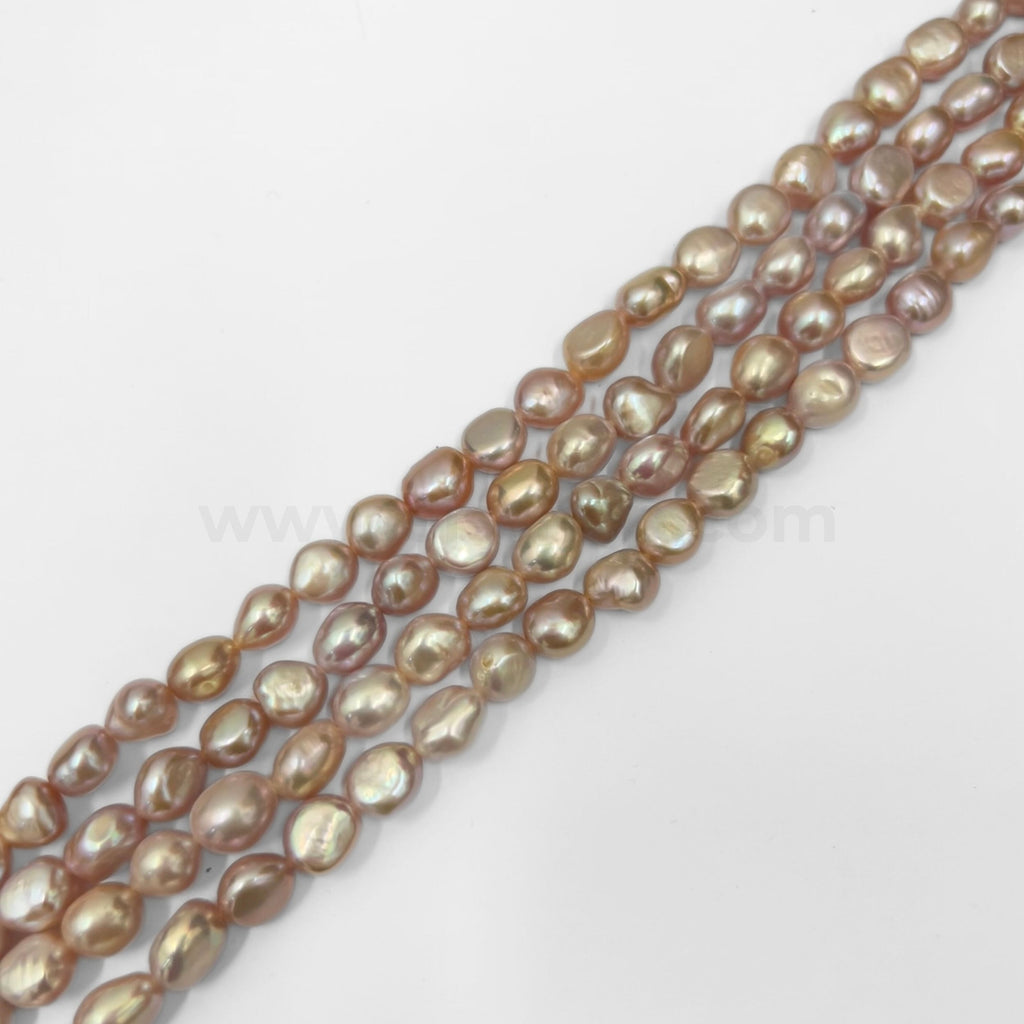 Pastel Purple Flat Baroque 8-9mm Grade A Freshwater Pearls