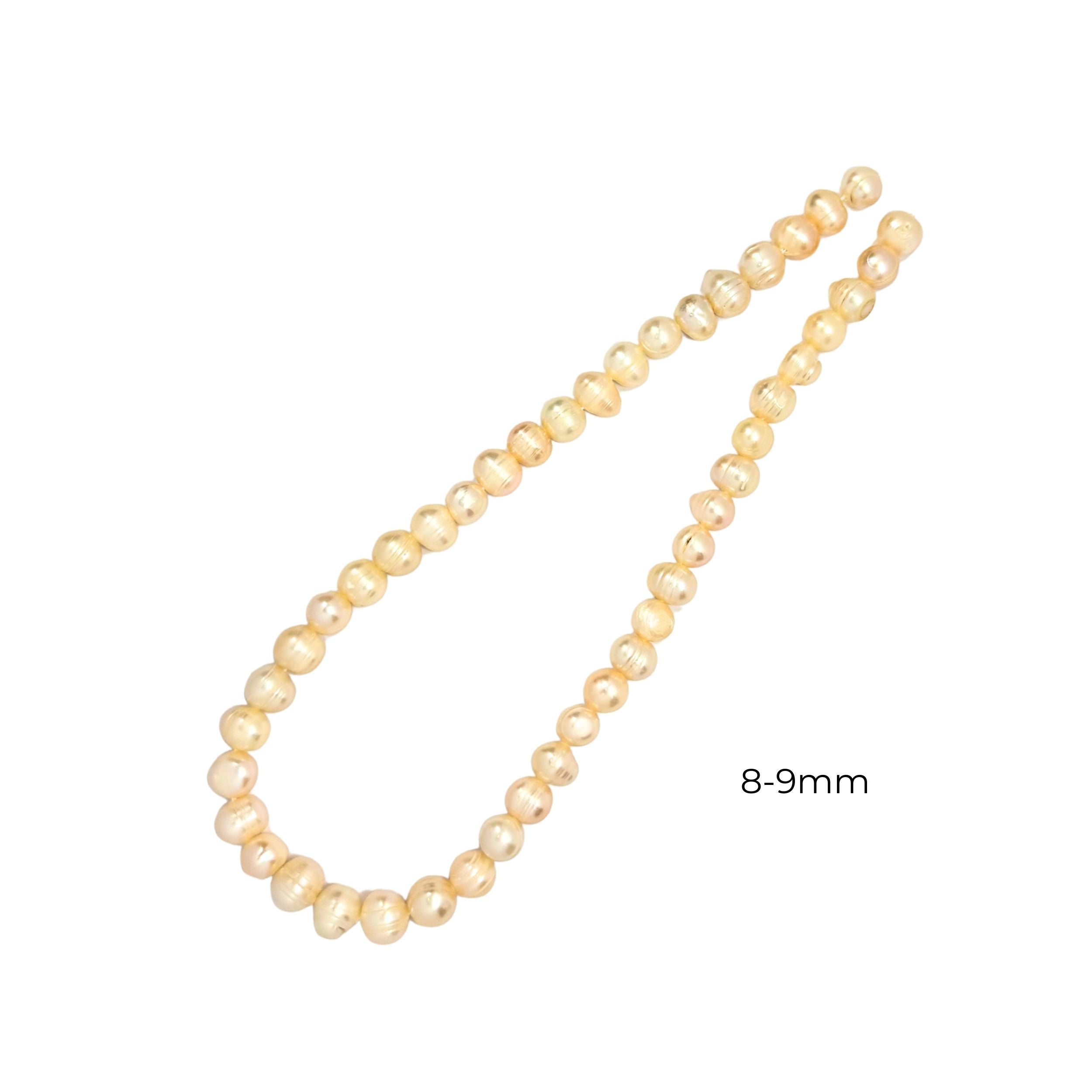 Pastel Round Orange Freshwater Pearl