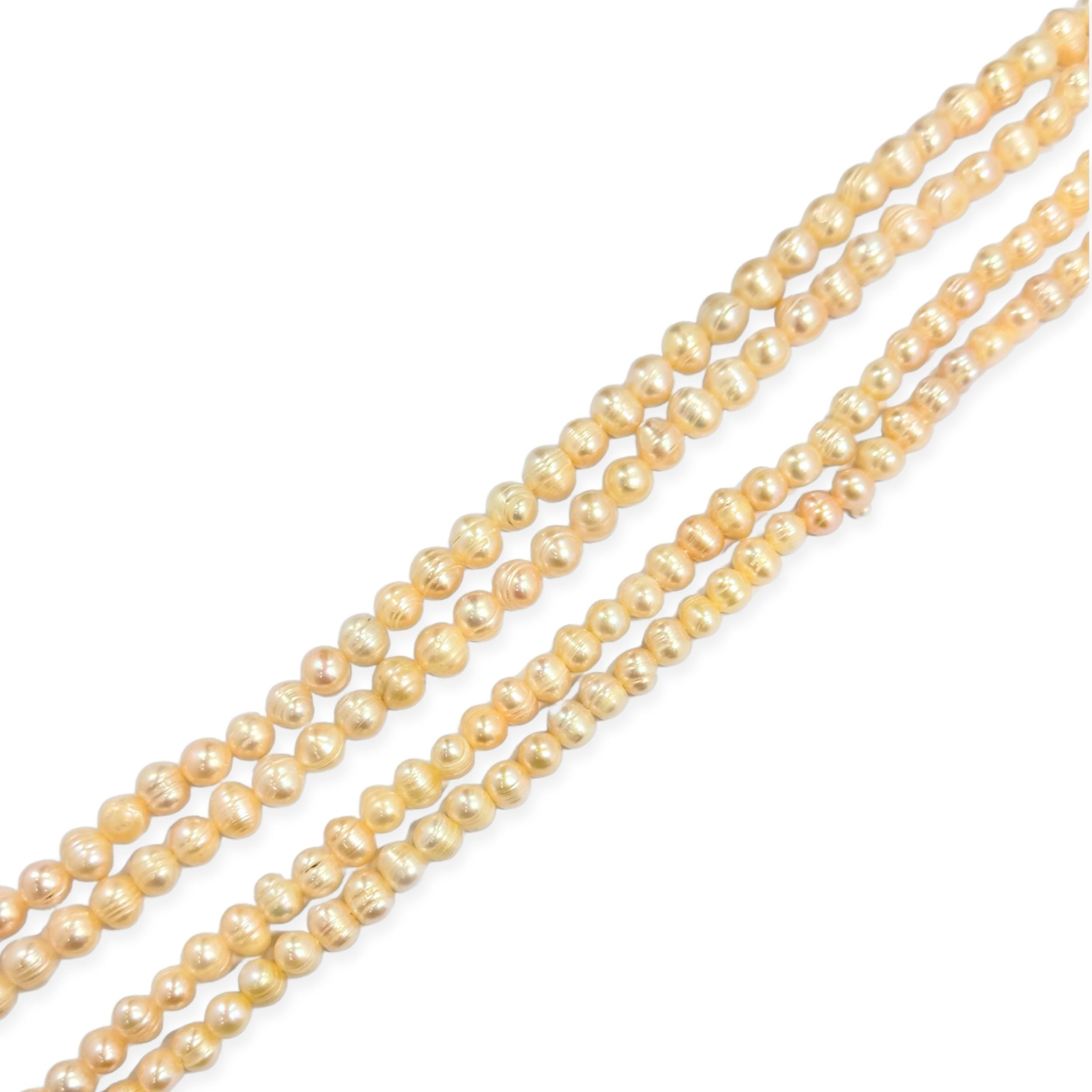 Pastel Round Orange Freshwater Pearl