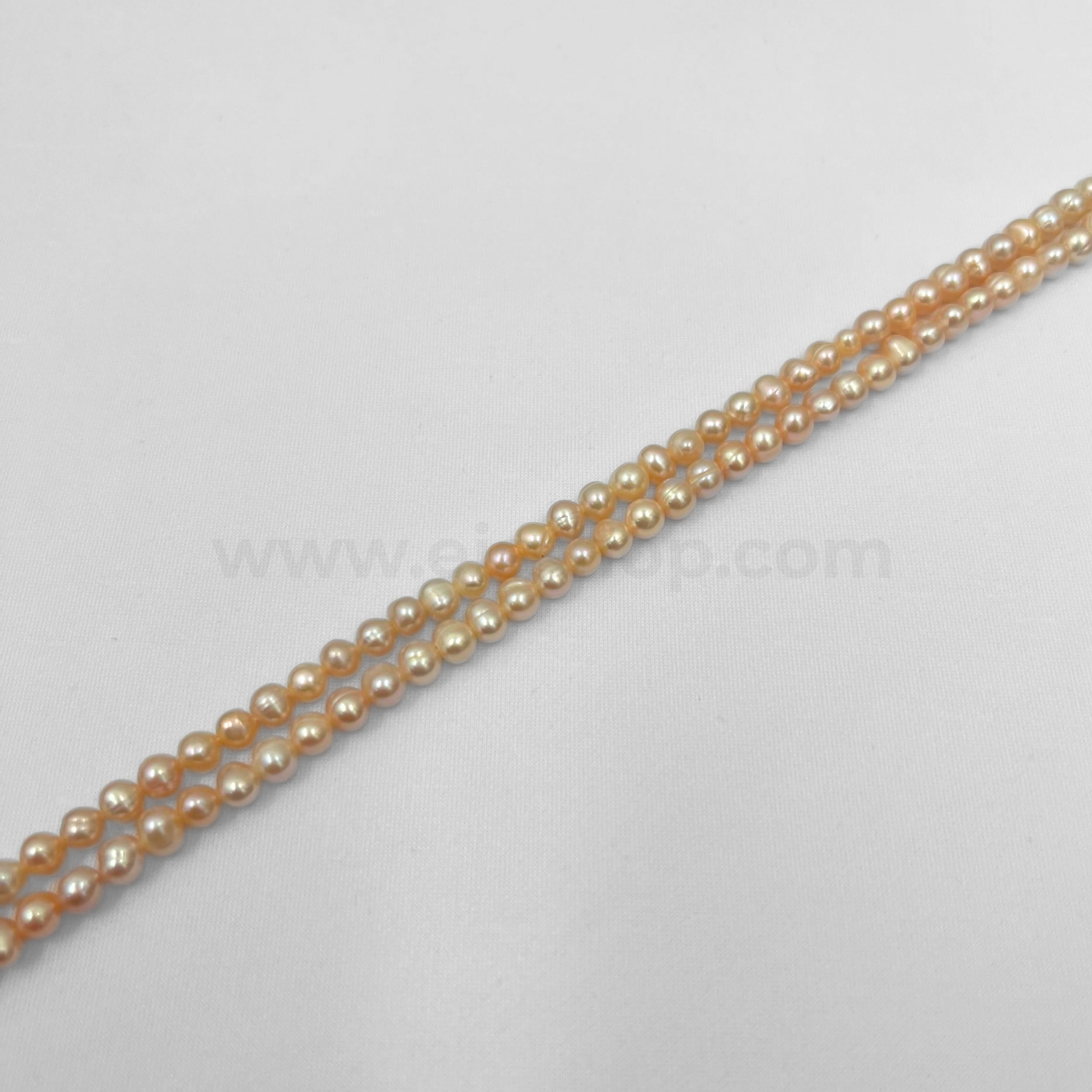 Pastel Round Orange 5mm - 6mm Single Colour Grade A