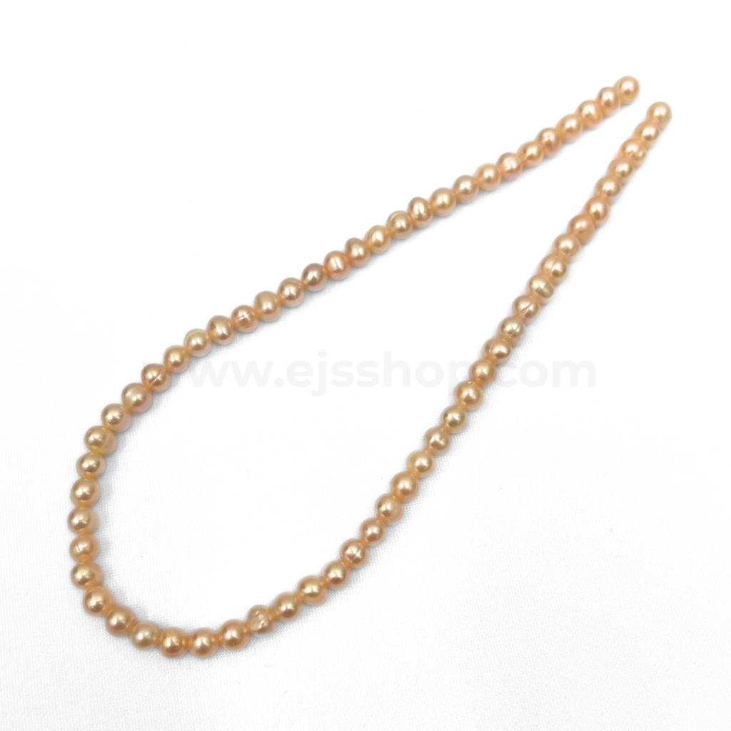 Pastel Round Orange 5mm - 6mm Single Colour Grade A