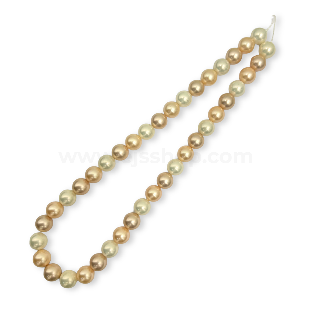 Pastel (3 Shades)  - Matte Peach Purple White 10mm Shell Pearl