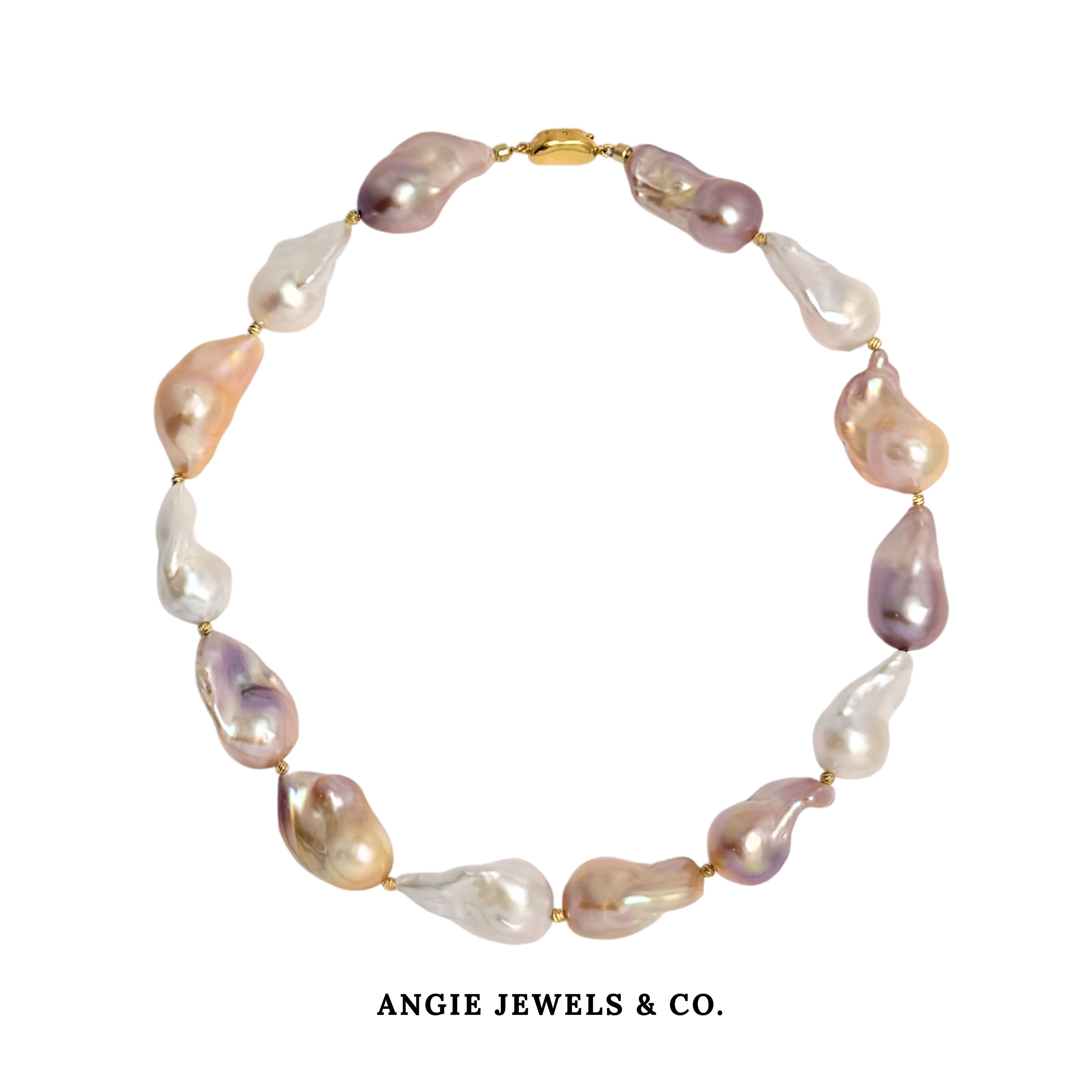 Pastel Baroque Freshwater Pearl Necklace