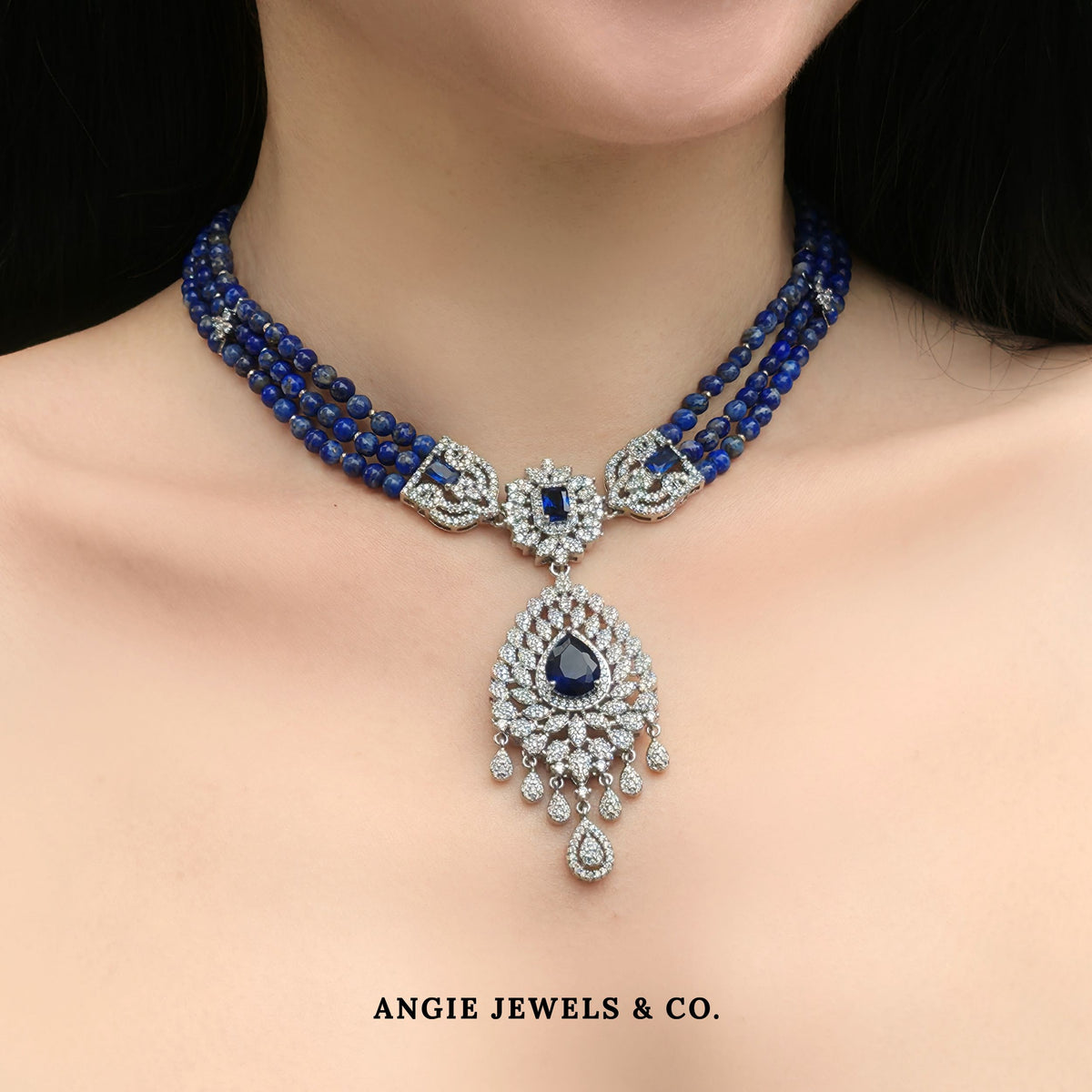 Peacock Lapis Lazuli Necklace