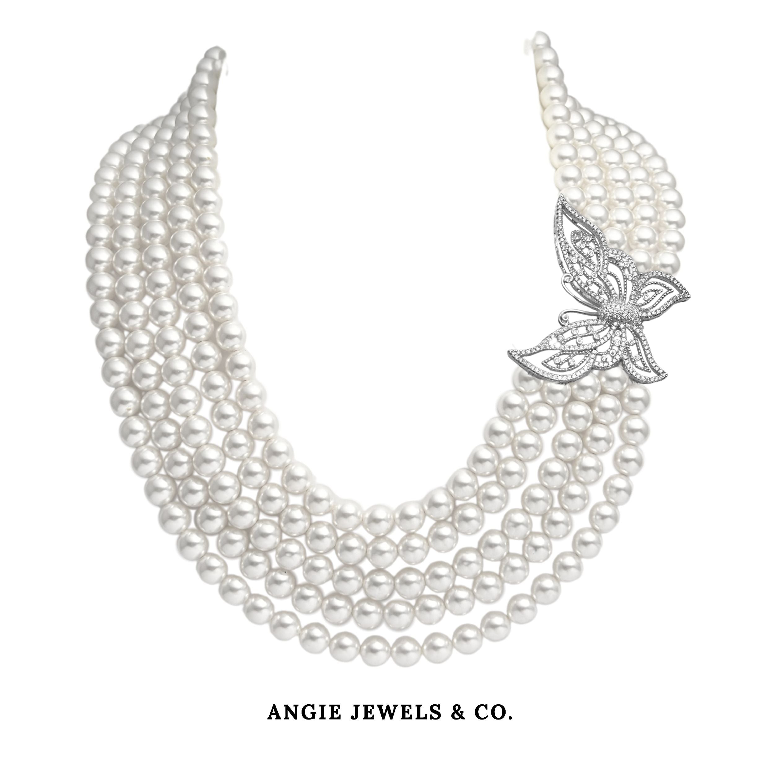 Pearl Cascade Bib Necklace