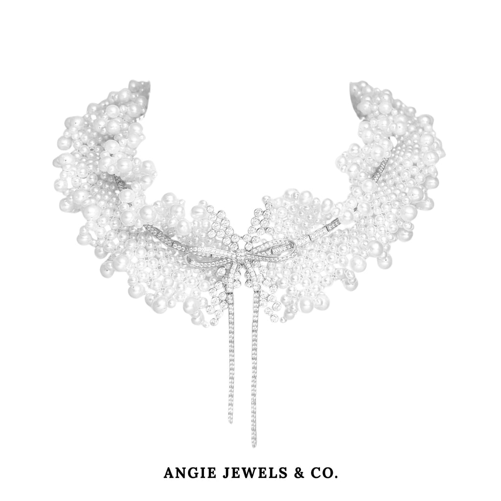 Pearl Necklace in Sterling Silver