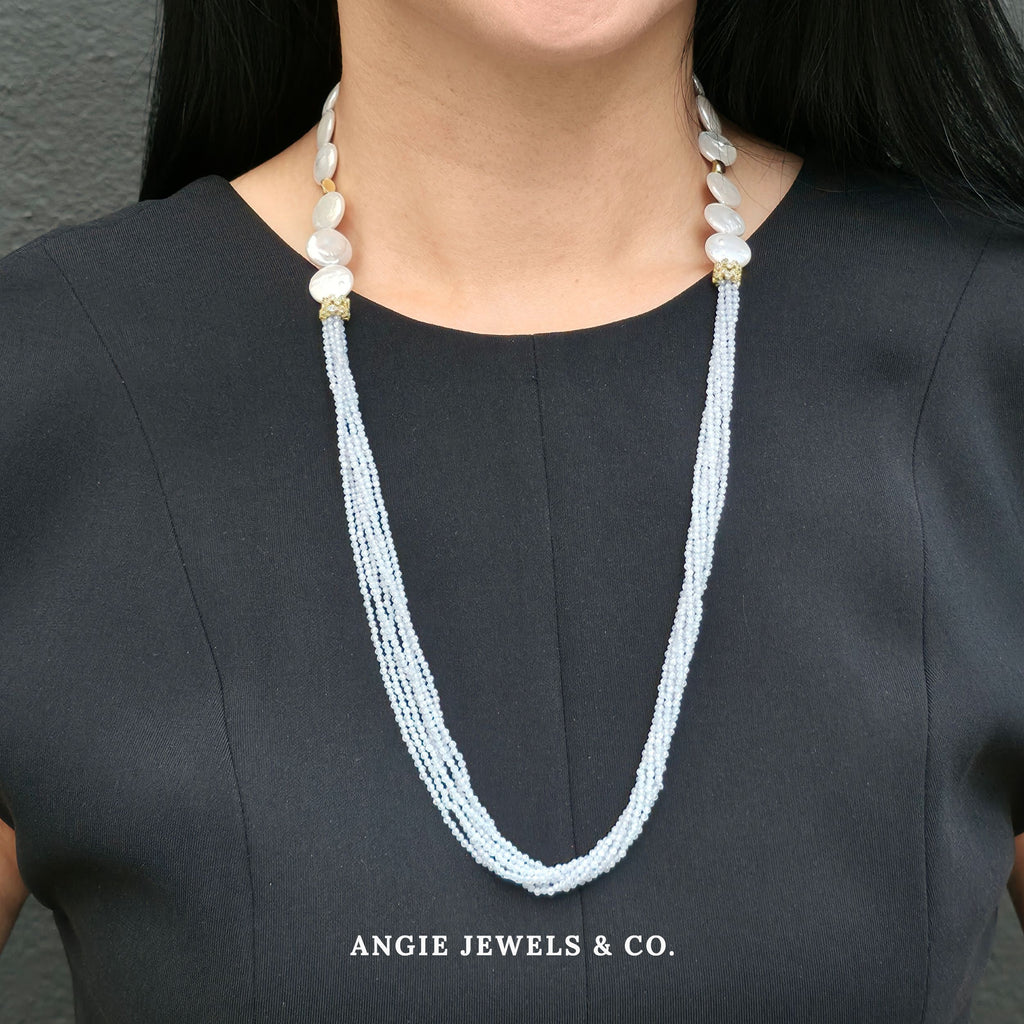 Peazel Button Shell Pearl Necklace