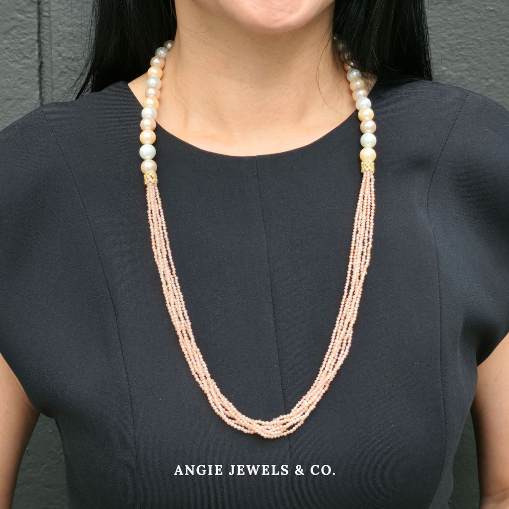 Peazel Pastel Shell Pearl Necklace