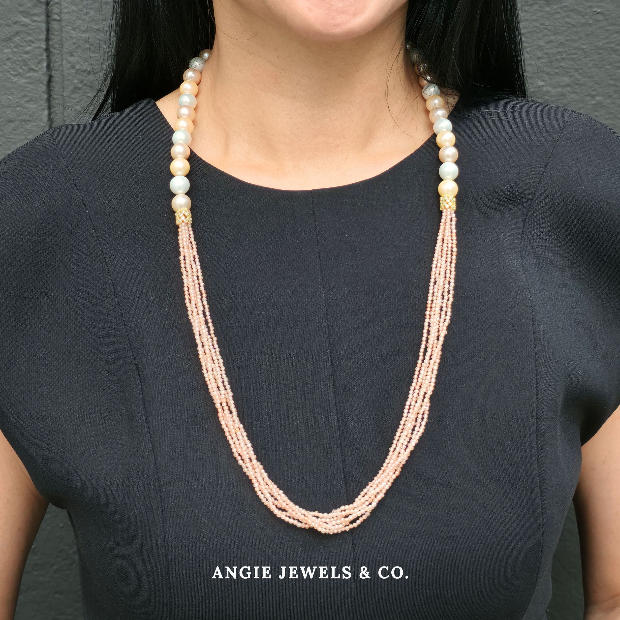 Peazel Pastel Shell Pearl Necklace
