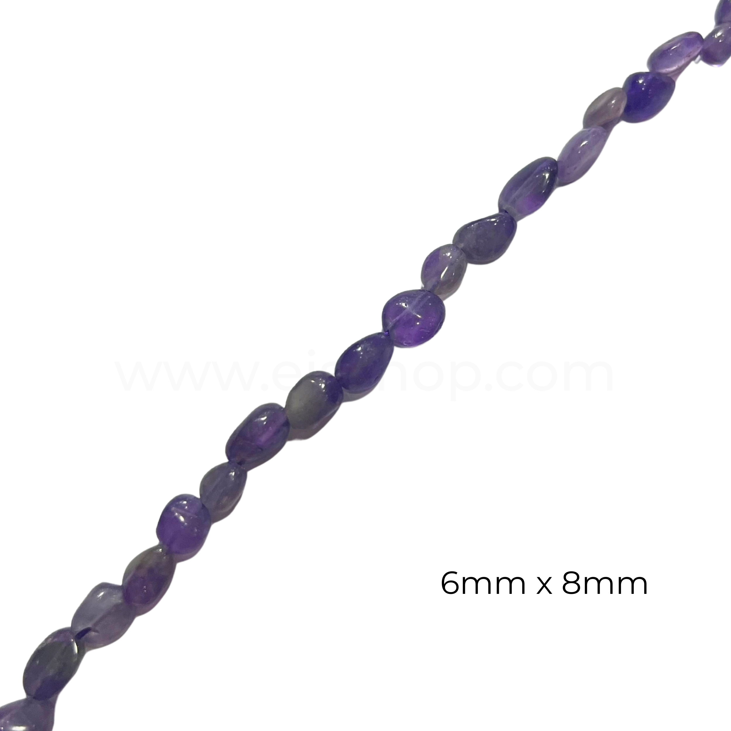 Pebble Amethyst 6x8mm