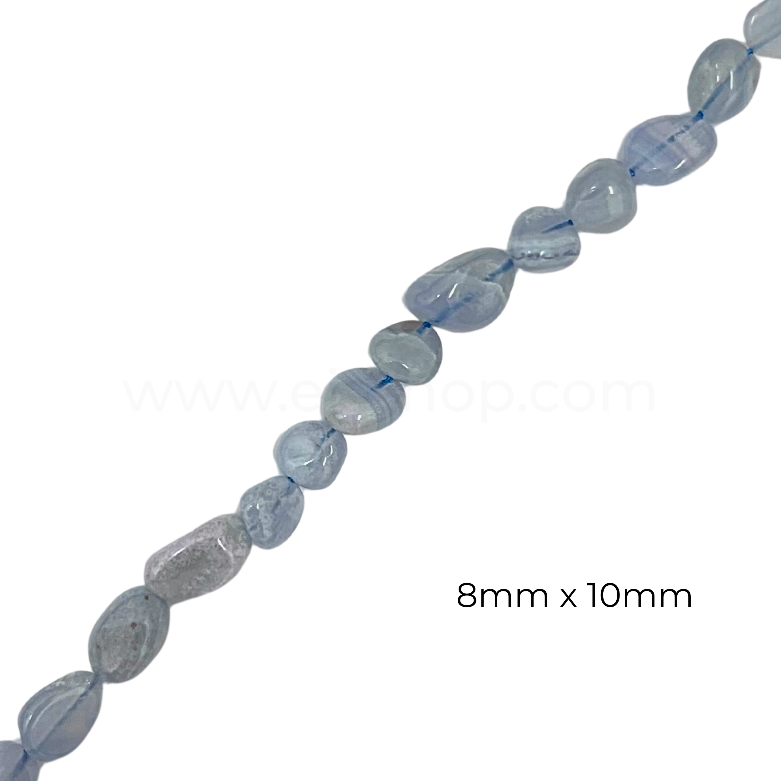 Pebble Blue Lace Agate 8x10mm