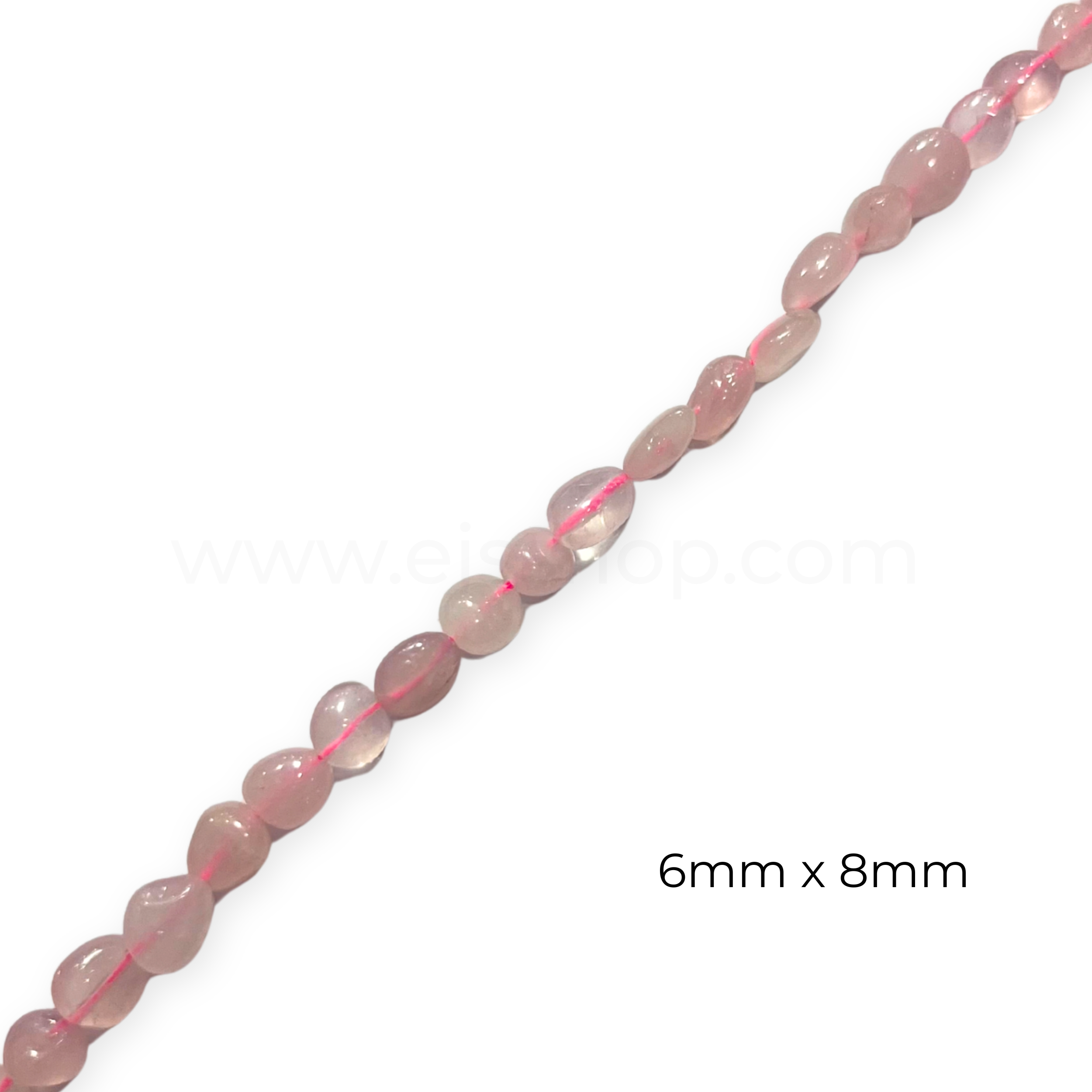 Pebble Rose Quartz 6x8mm